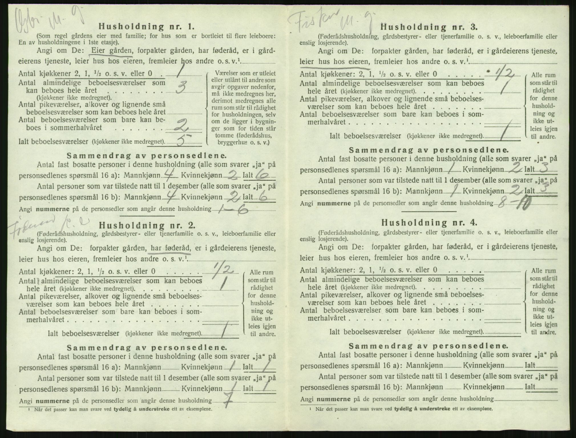 SAT, 1920 census for Borgund, 1920, p. 1703