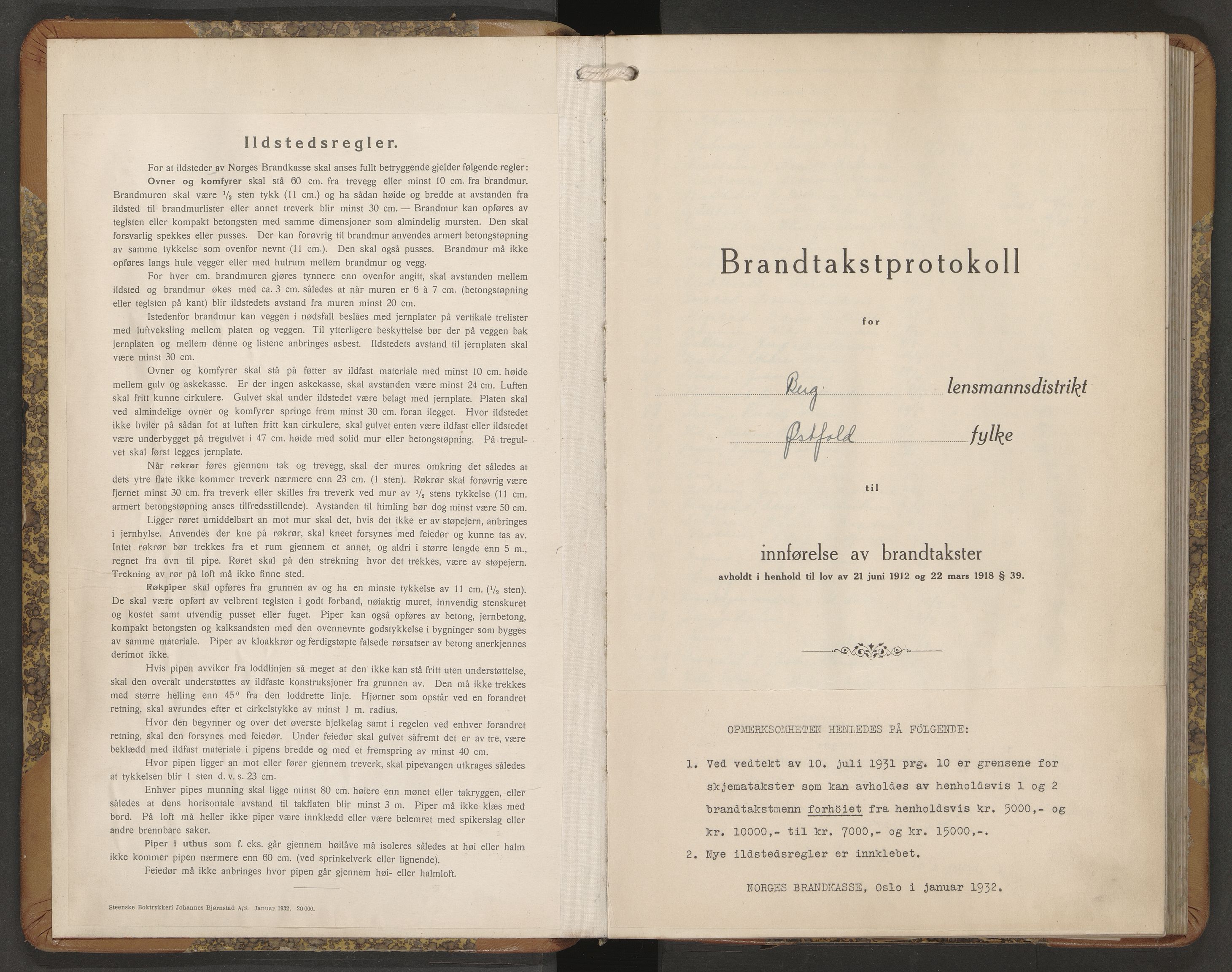 Norges brannkasse, branntakster Berg, AV/SAO-A-11383/F/Fb/L0006: Branntakstprotokoll, 1932-1936
