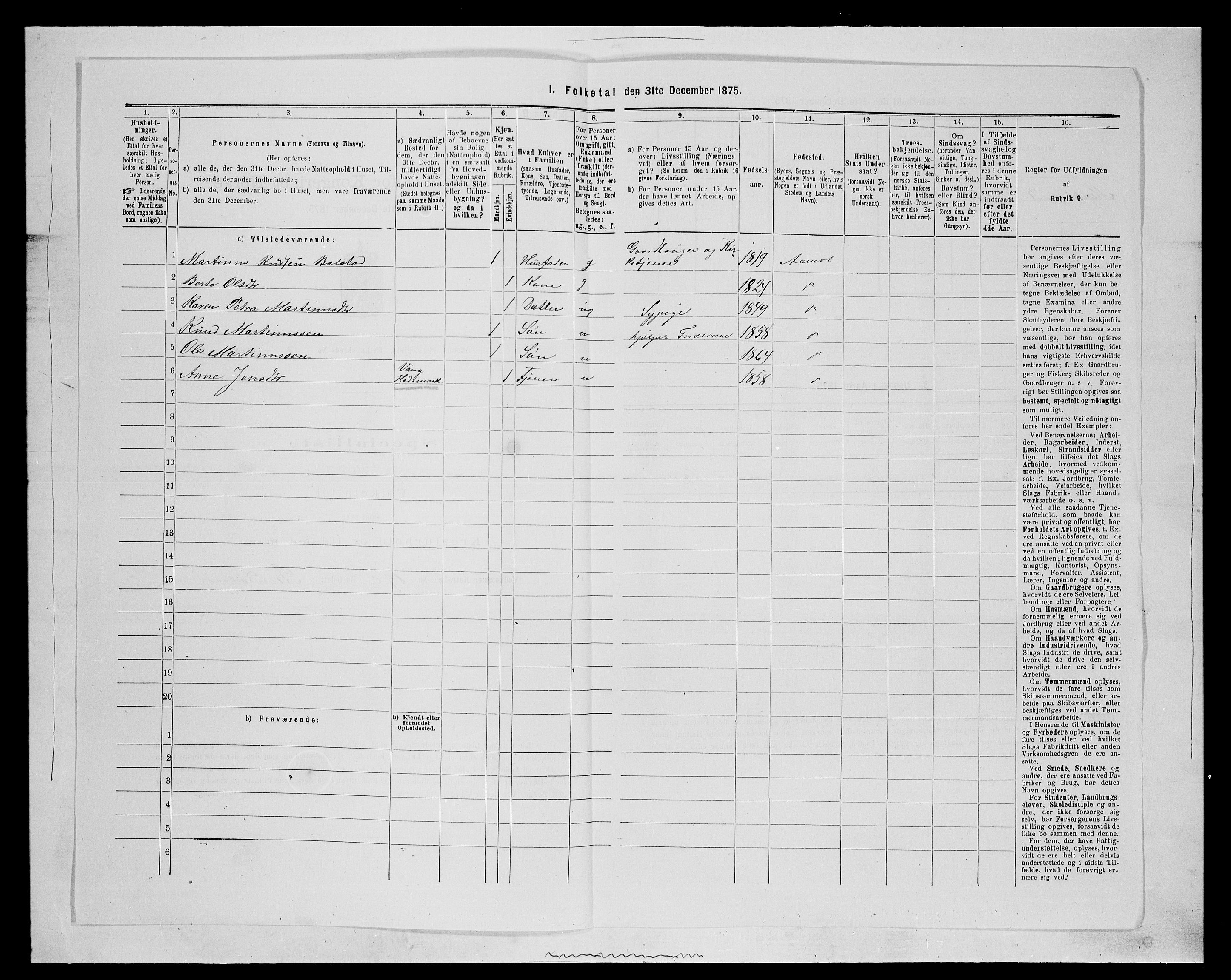 SAH, 1875 census for 0429P Åmot, 1875, p. 463