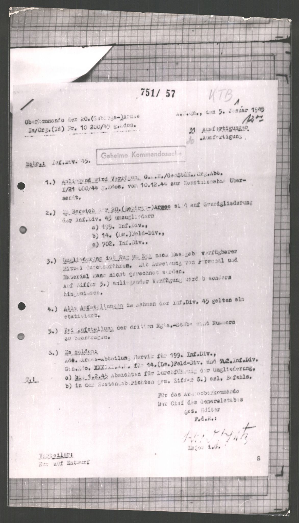 Forsvarets Overkommando. 2 kontor. Arkiv 11.4. Spredte tyske arkivsaker, AV/RA-RAFA-7031/D/Dar/Dara/L0001: Krigsdagbøker for 20. Gebirgs-Armee-Oberkommando (AOK 20), 1944-1945, p. 453