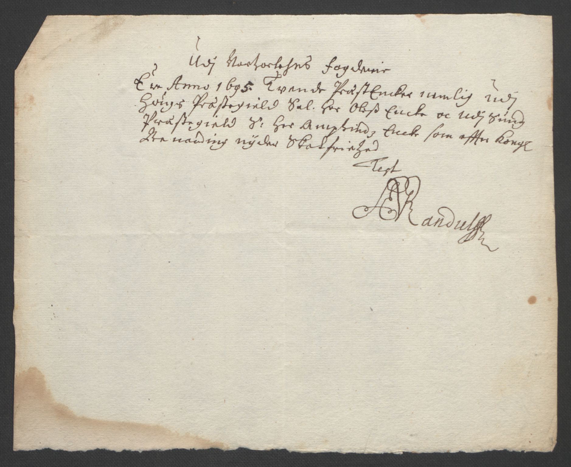 Rentekammeret inntil 1814, Reviderte regnskaper, Fogderegnskap, AV/RA-EA-4092/R51/L3183: Fogderegnskap Nordhordland og Voss, 1695-1697, p. 119