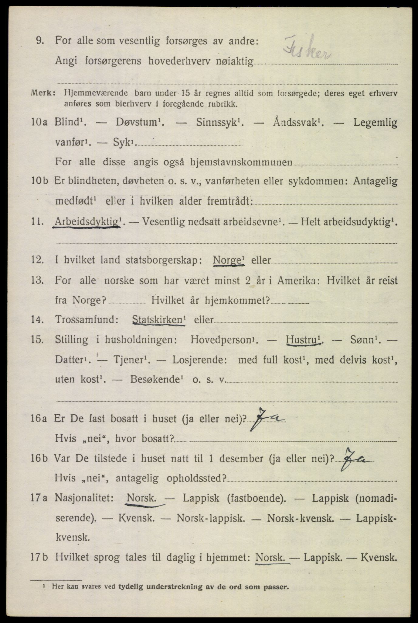 SAT, 1920 census for Tjeldsund, 1920, p. 2289