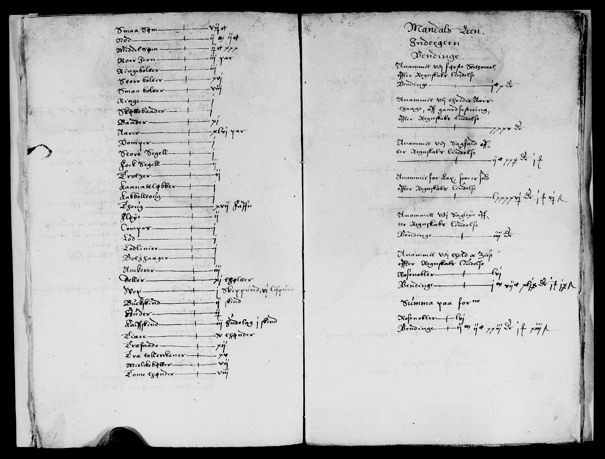 Rentekammeret inntil 1814, Reviderte regnskaper, Lensregnskaper, AV/RA-EA-5023/R/Rb/Rbq/L0003: Nedenes len. Mandals len. Råbyggelag., 1610-1612