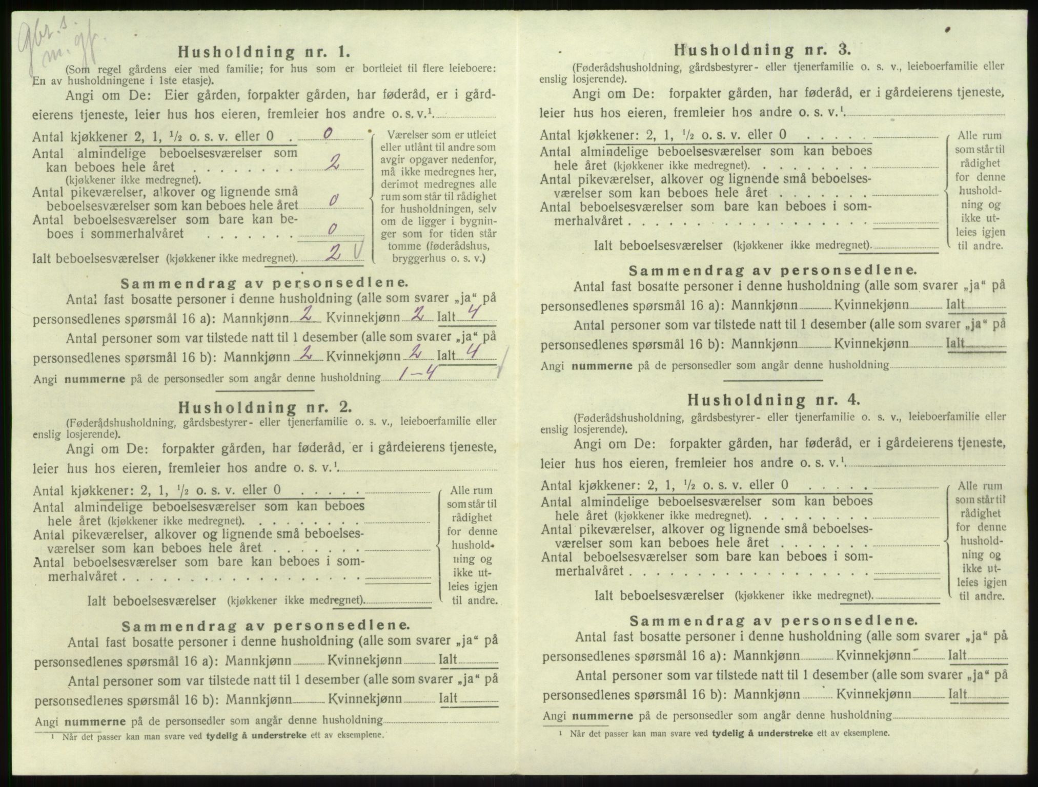 SAB, 1920 census for Lavik, 1920, p. 361