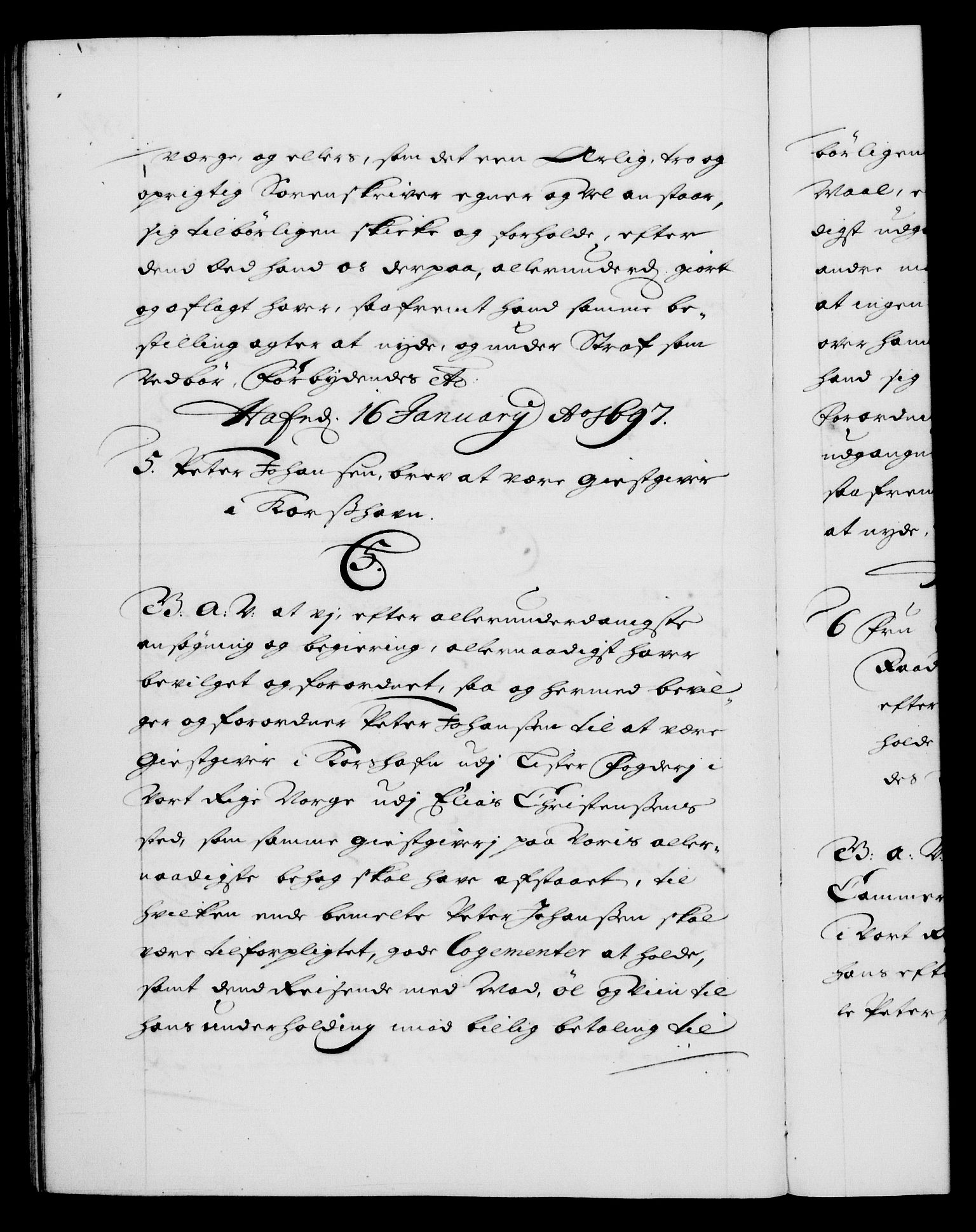 Danske Kanselli 1572-1799, AV/RA-EA-3023/F/Fc/Fca/Fcaa/L0016: Norske registre (mikrofilm), 1692-1697, p. 389b