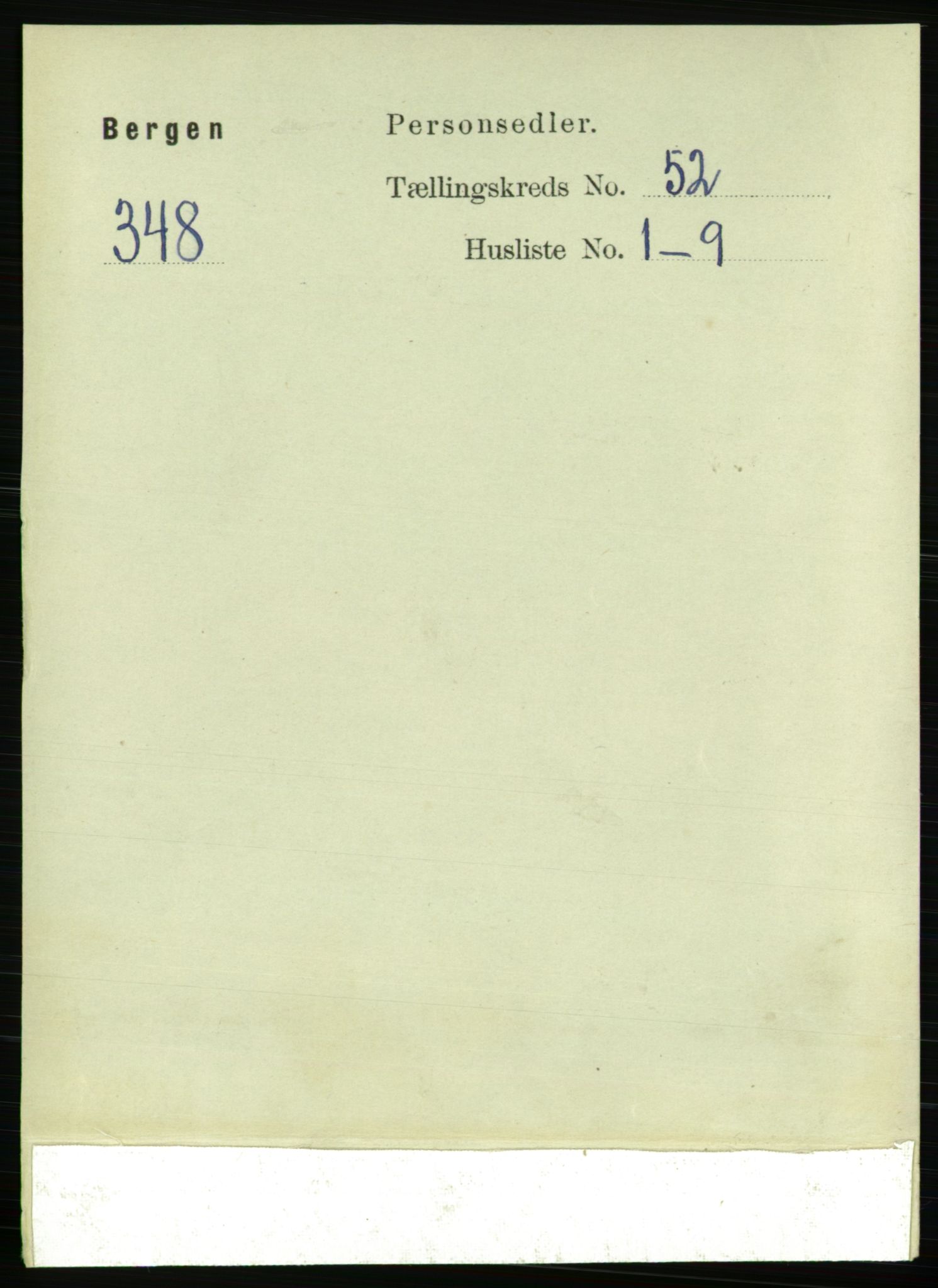 RA, 1891 Census for 1301 Bergen, 1891, p. 61203
