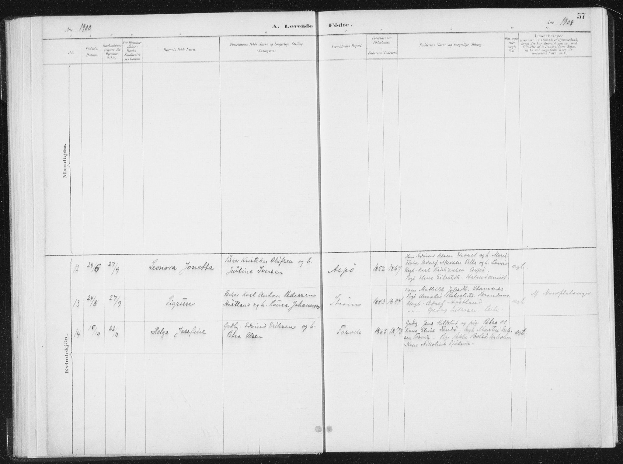 Ministerialprotokoller, klokkerbøker og fødselsregistre - Nord-Trøndelag, AV/SAT-A-1458/771/L0597: Parish register (official) no. 771A04, 1885-1910, p. 57