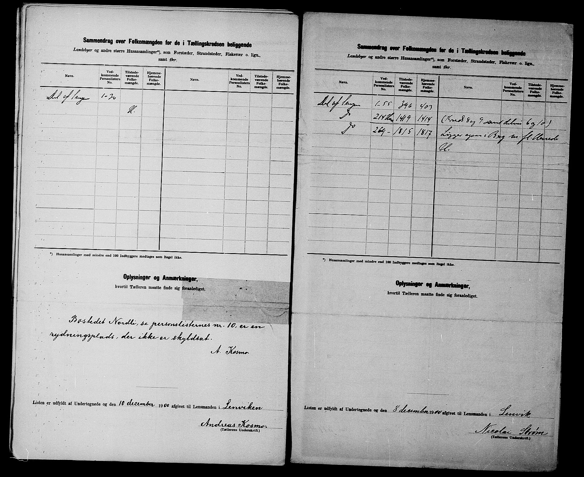 SATØ, 1900 census for Lenvik, 1900, p. 23