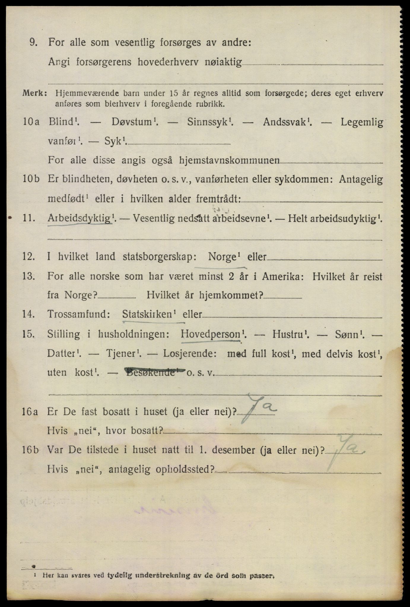 SAO, 1920 census for Lillestrøm, 1920, p. 3885