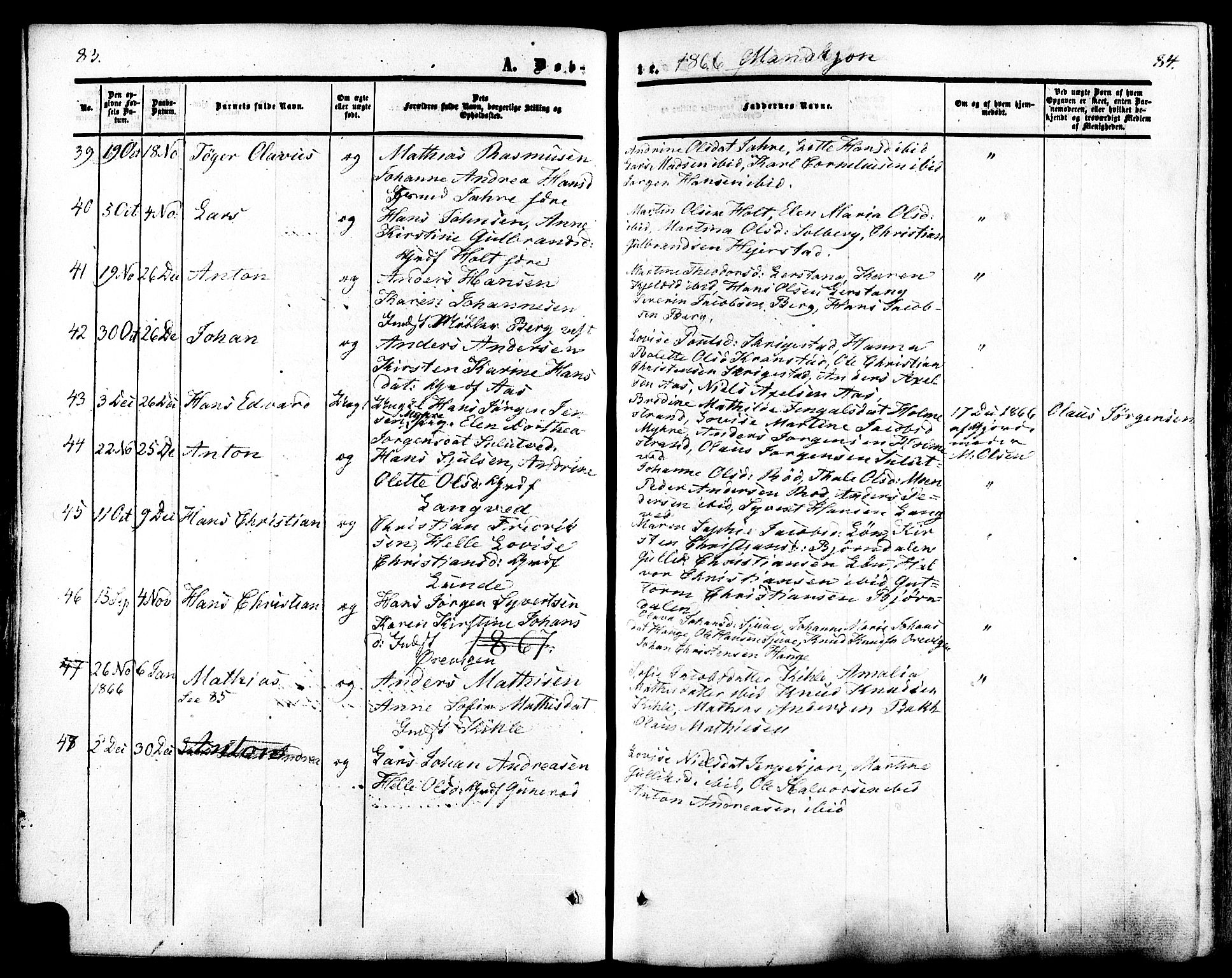 Ramnes kirkebøker, AV/SAKO-A-314/F/Fa/L0006: Parish register (official) no. I 6, 1862-1877, p. 83-84