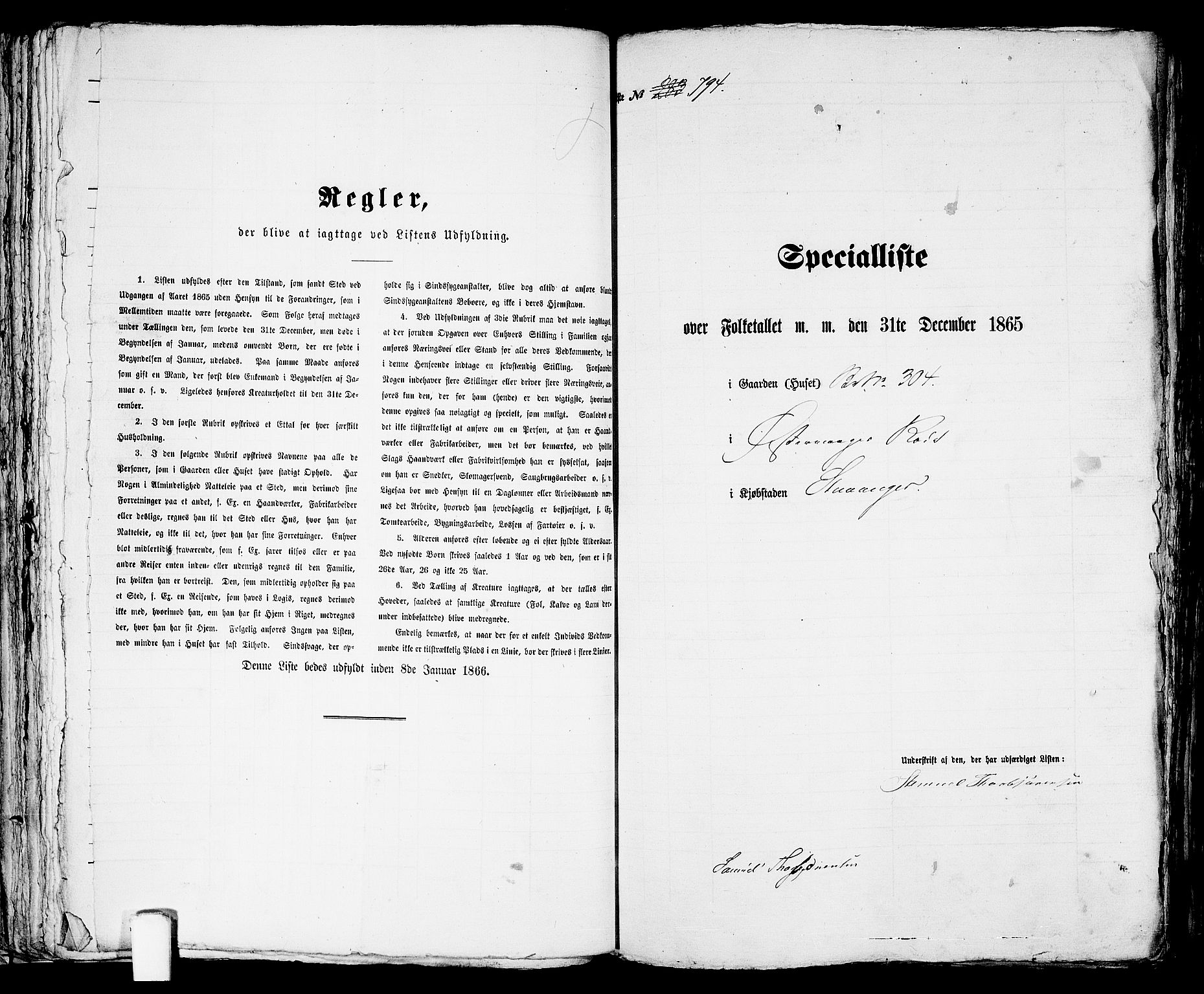 RA, 1865 census for Stavanger, 1865, p. 1621