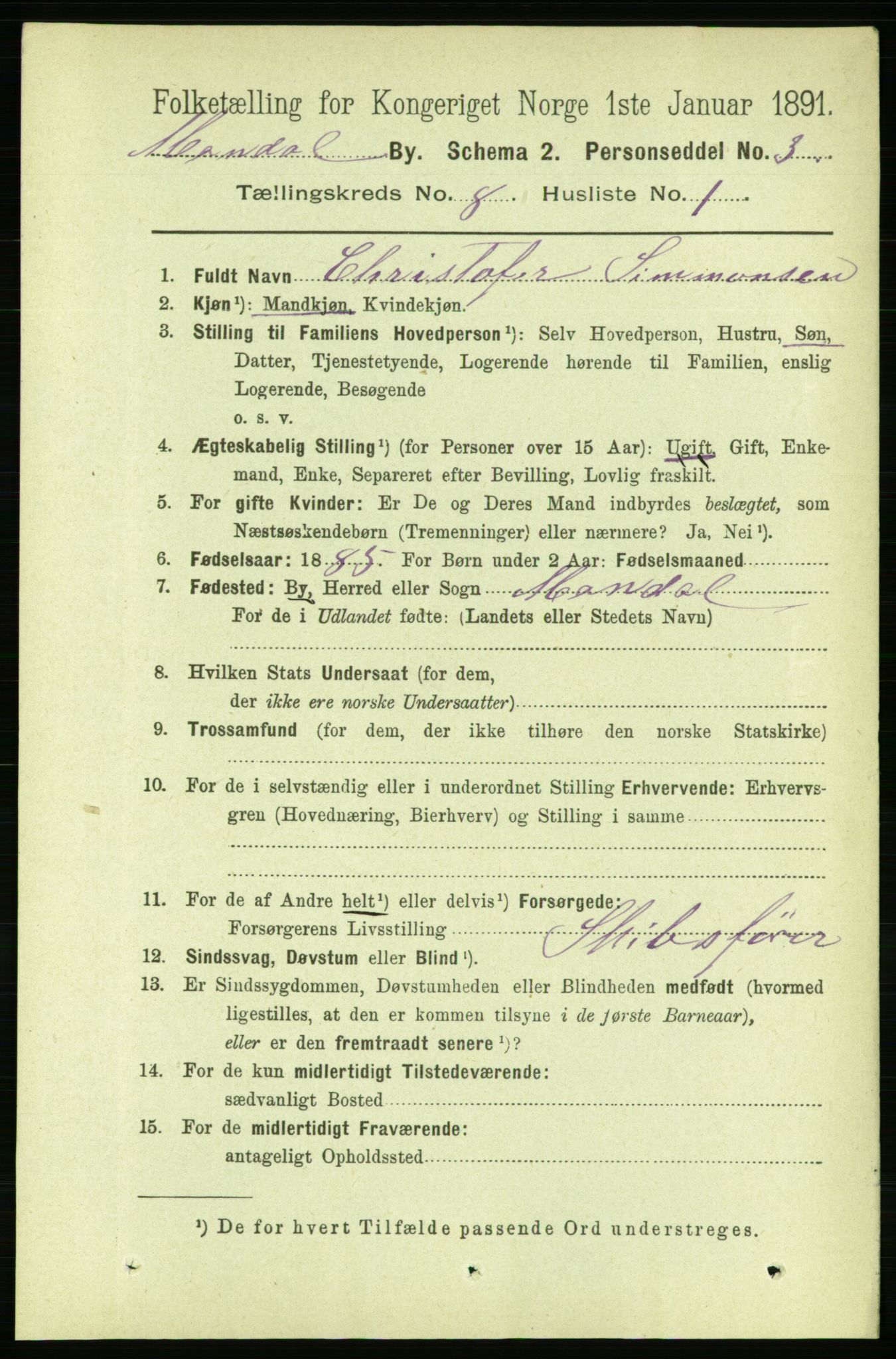 RA, 1891 census for 1002 Mandal, 1891, p. 2355