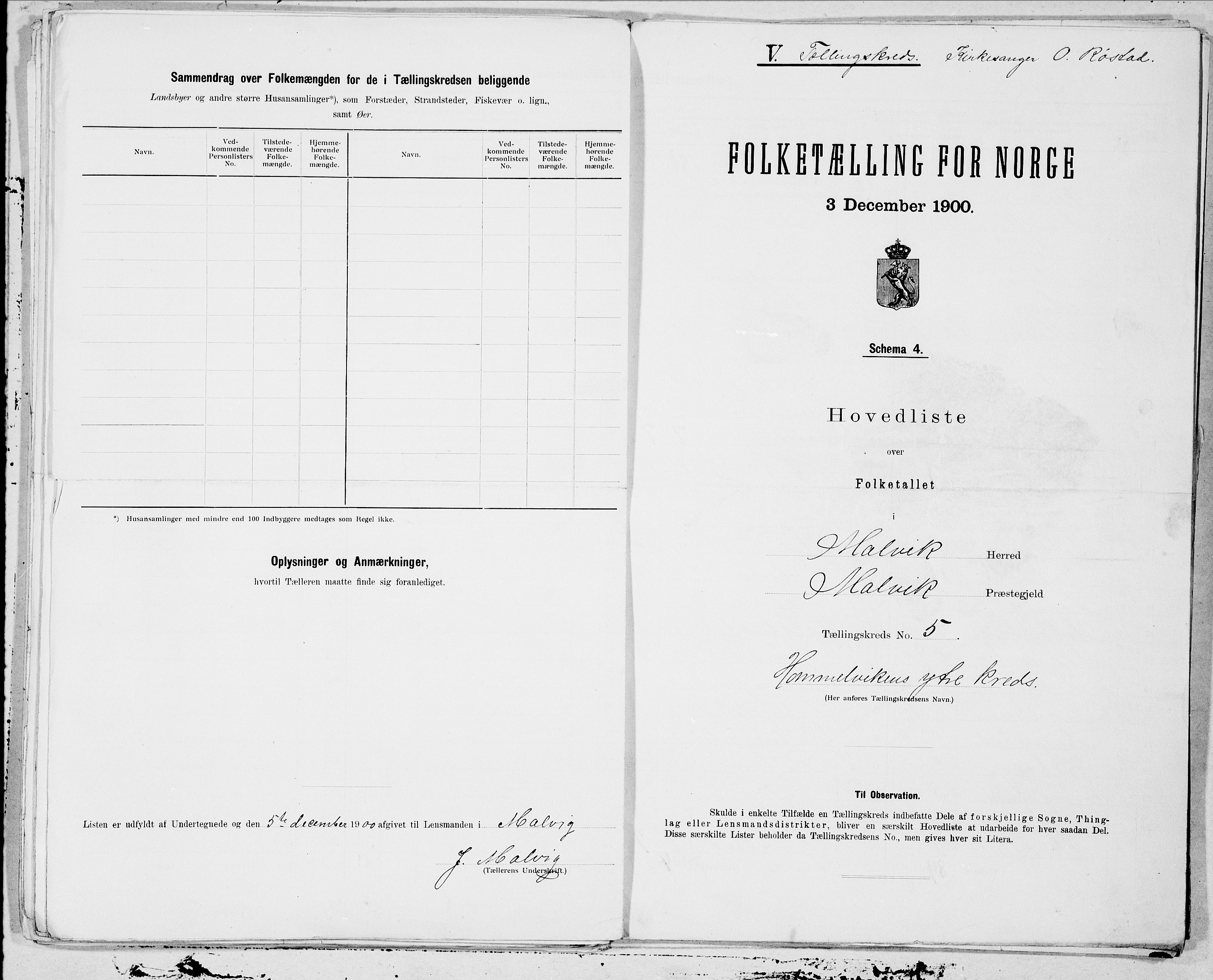 , 1900 census for Malvik, 1900, p. 10