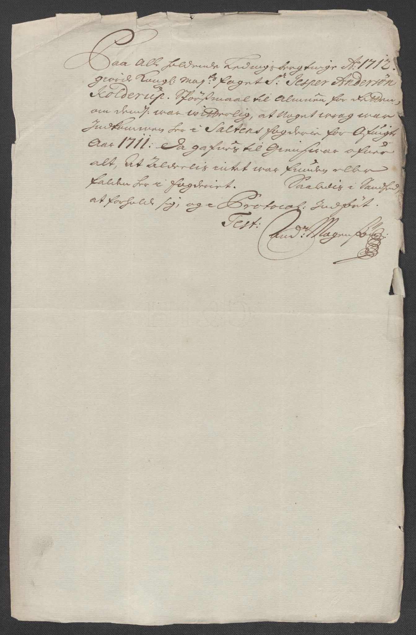 Rentekammeret inntil 1814, Reviderte regnskaper, Fogderegnskap, RA/EA-4092/R66/L4582: Fogderegnskap Salten, 1711-1712, p. 122