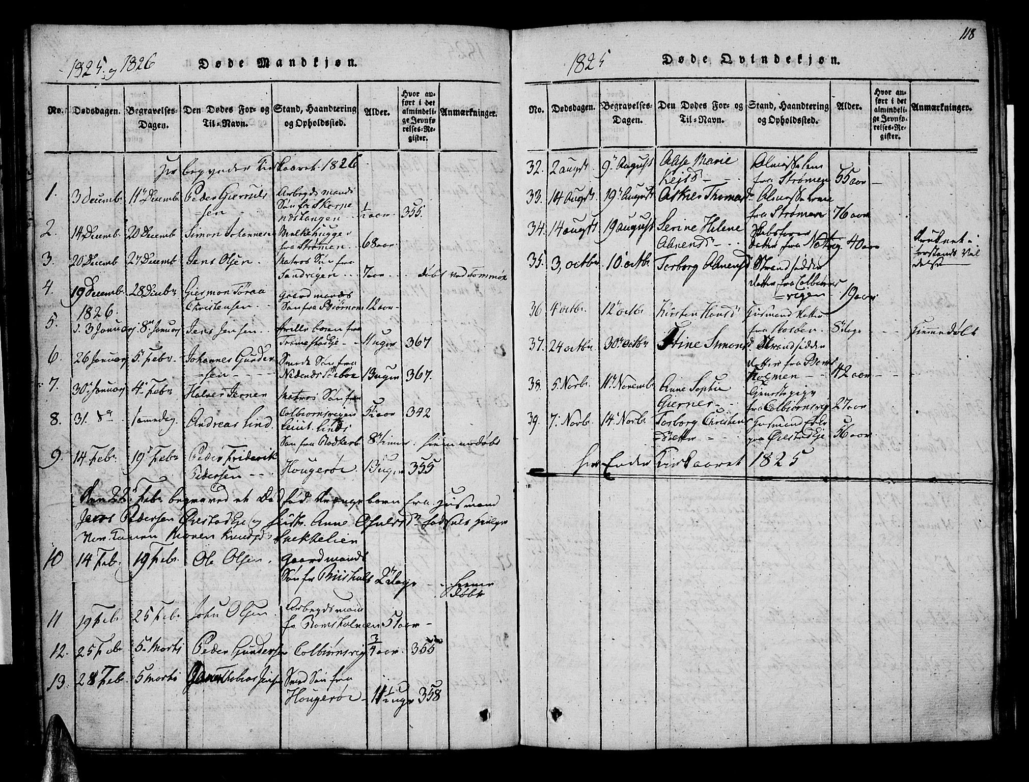 Øyestad sokneprestkontor, AV/SAK-1111-0049/F/Fa/L0012: Parish register (official) no. A 12, 1816-1827, p. 118