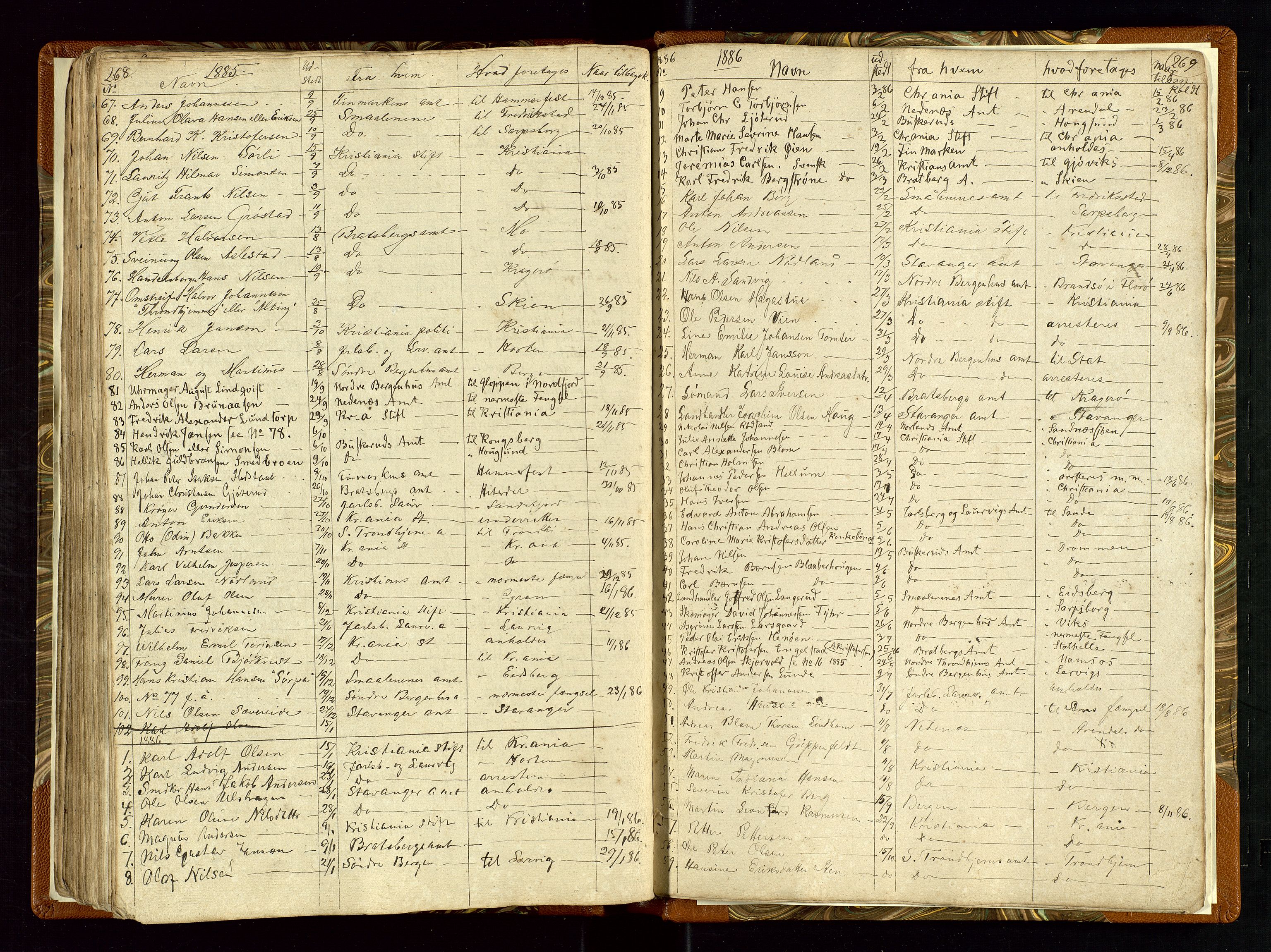 Helleland lensmannskontor, AV/SAST-A-100209/Ya/L0003: Diverseprotokoll, 1842-1960, p. 268-269
