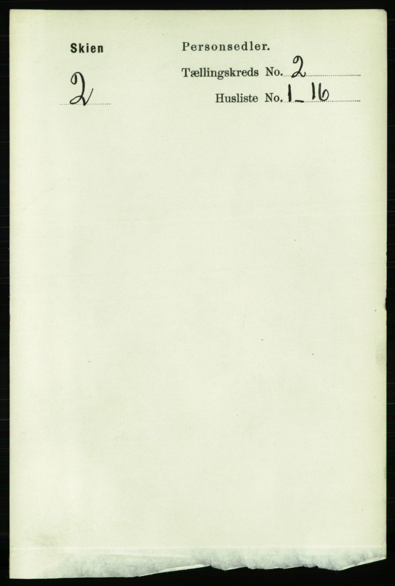 RA, 1891 census for 0806 Skien, 1891, p. 2308