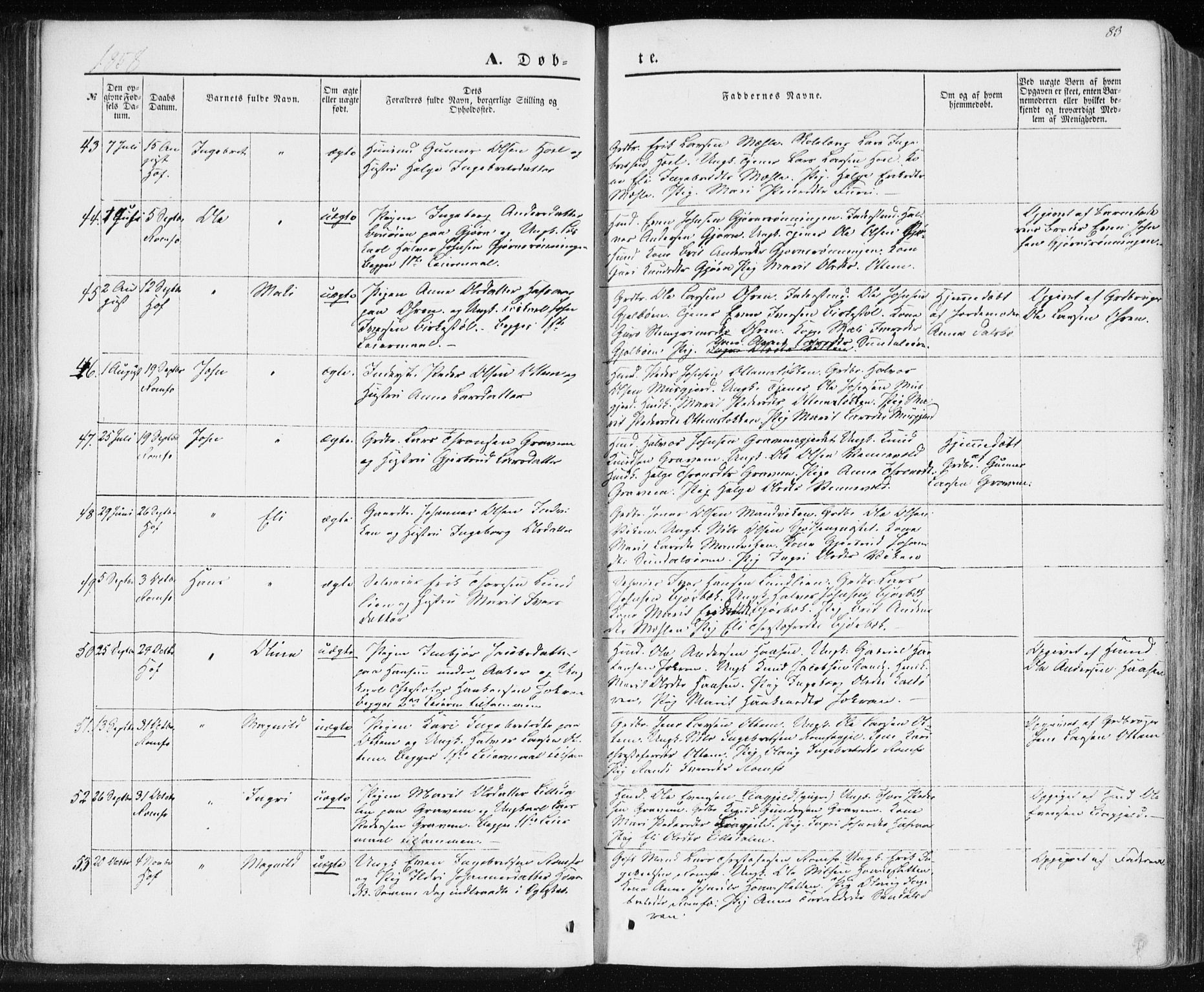 Ministerialprotokoller, klokkerbøker og fødselsregistre - Møre og Romsdal, SAT/A-1454/590/L1013: Parish register (official) no. 590A05, 1847-1877, p. 83