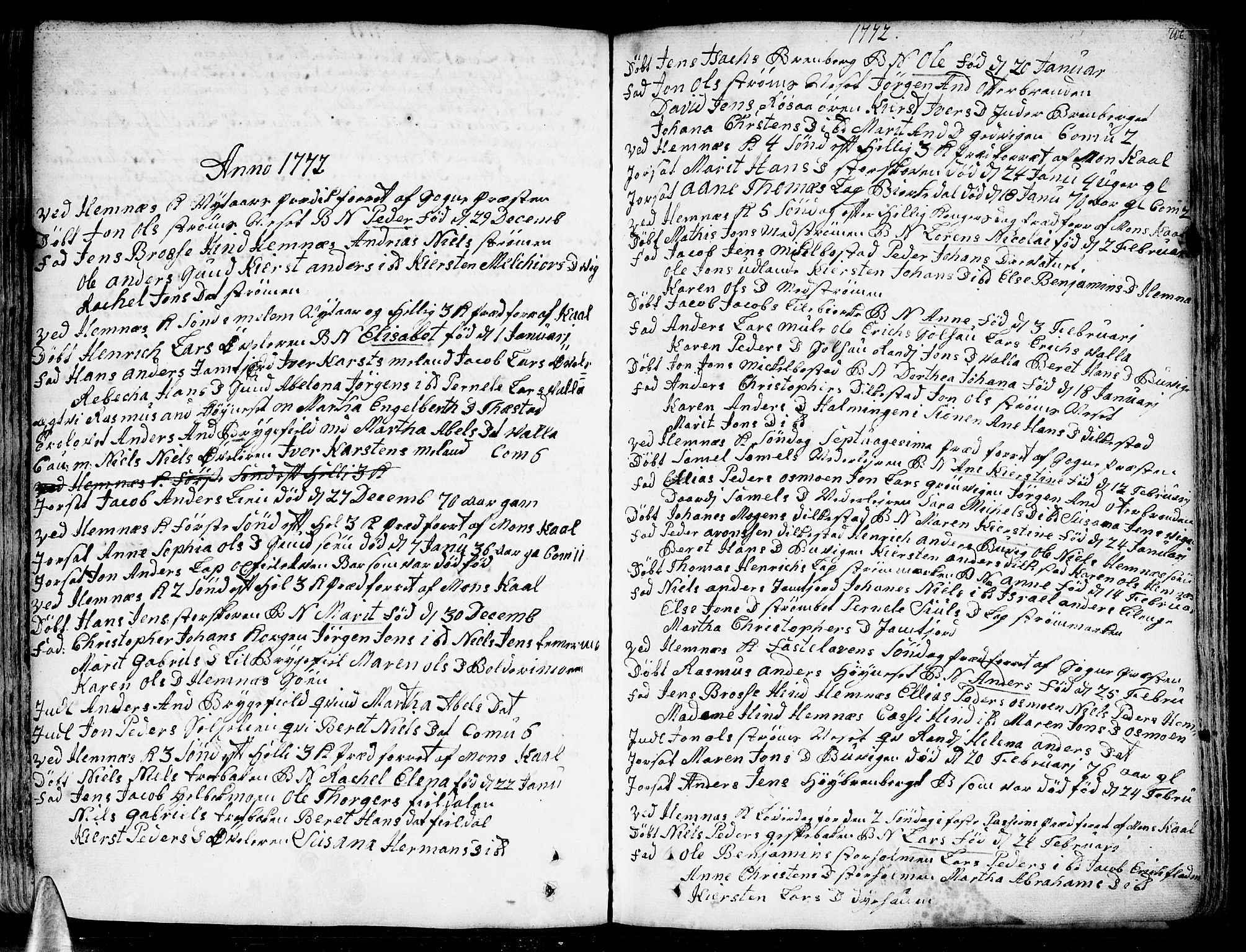 Ministerialprotokoller, klokkerbøker og fødselsregistre - Nordland, SAT/A-1459/825/L0348: Parish register (official) no. 825A04, 1752-1788, p. 206
