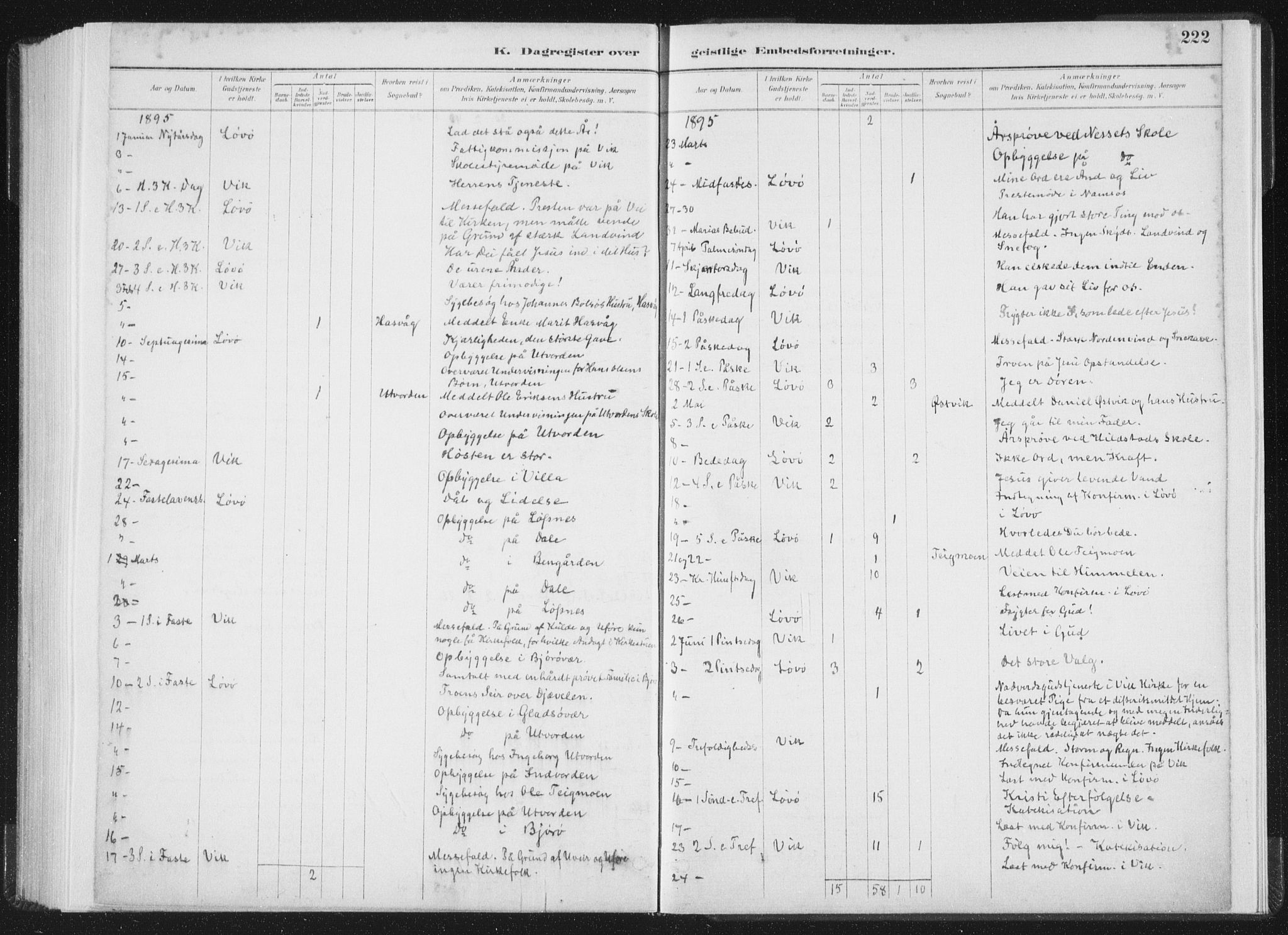Ministerialprotokoller, klokkerbøker og fødselsregistre - Nord-Trøndelag, SAT/A-1458/771/L0597: Parish register (official) no. 771A04, 1885-1910, p. 222