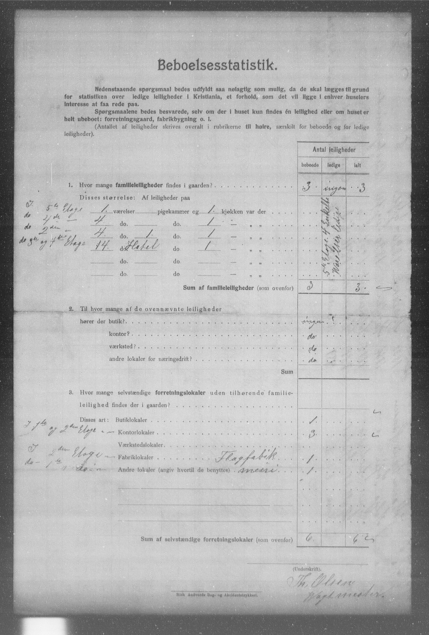 OBA, Municipal Census 1904 for Kristiania, 1904, p. 3482