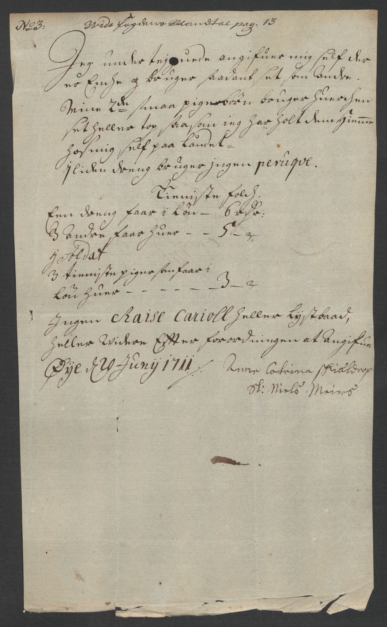 Rentekammeret inntil 1814, Reviderte regnskaper, Fogderegnskap, AV/RA-EA-4092/R60/L3962: Fogderegnskap Orkdal og Gauldal, 1711, p. 211