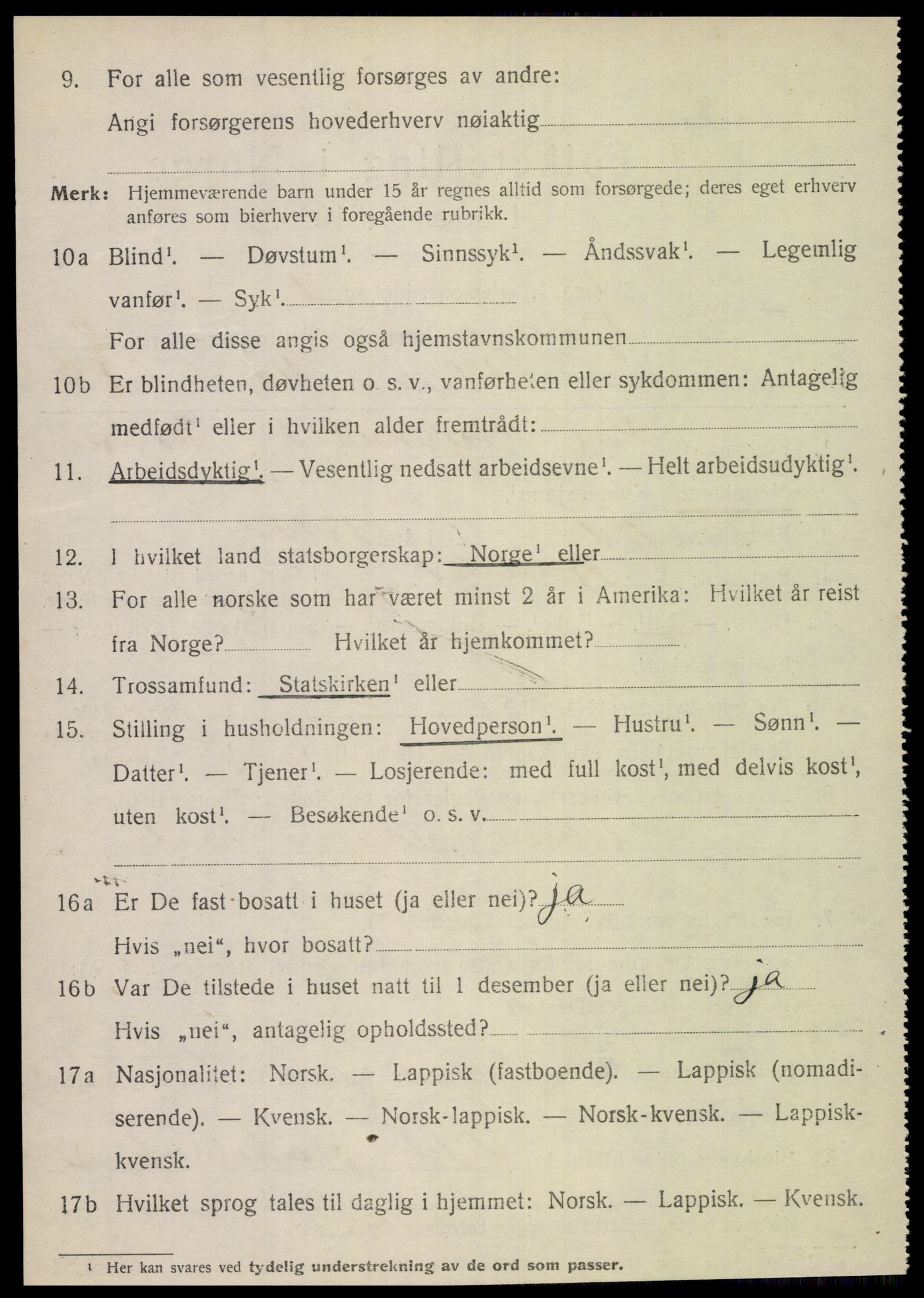 SAT, 1920 census for Kjerringøy, 1920, p. 1014