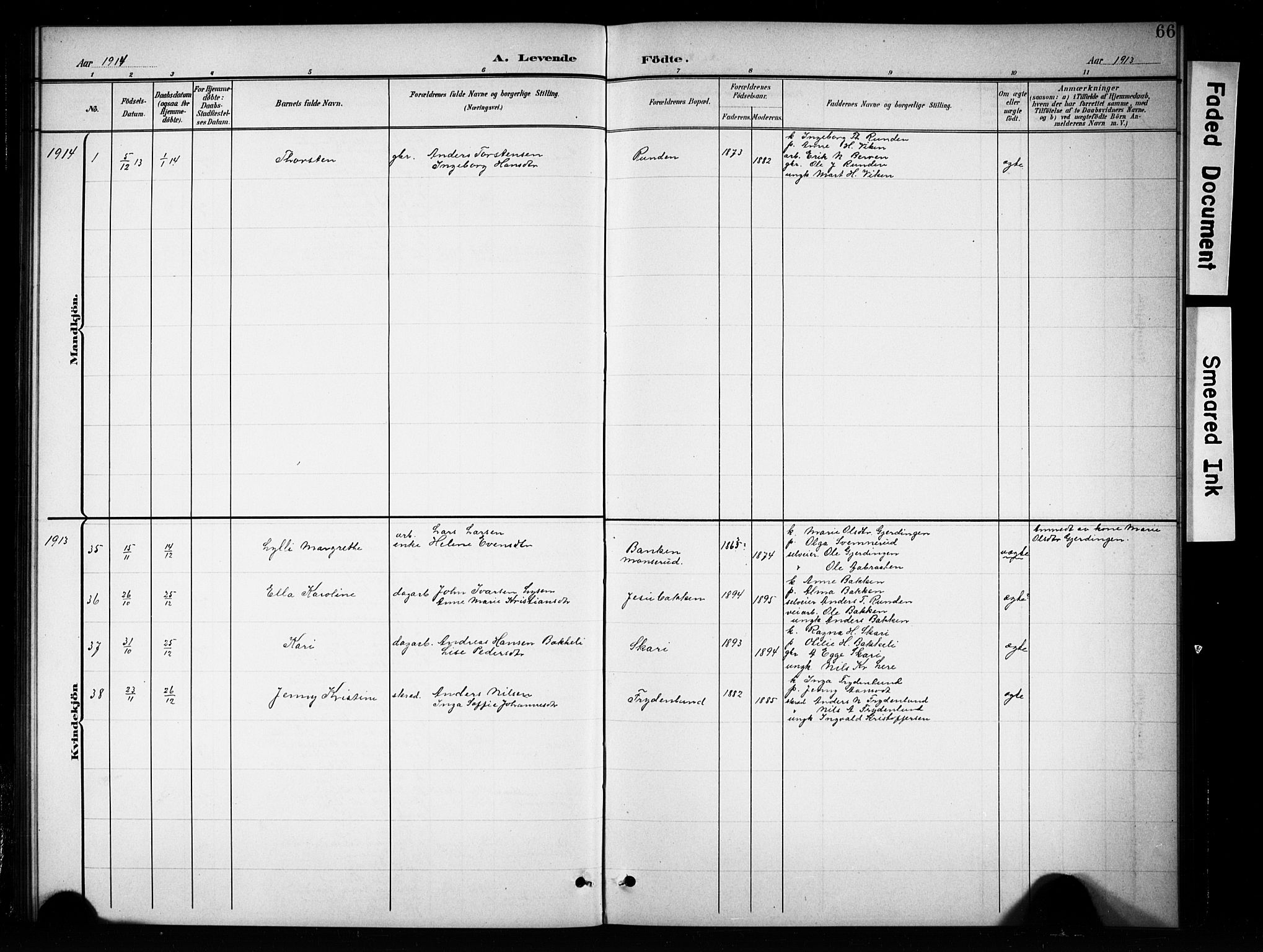 Brandbu prestekontor, SAH/PREST-114/H/Ha/Hab/L0005: Parish register (copy) no. 5, 1900-1913, p. 66