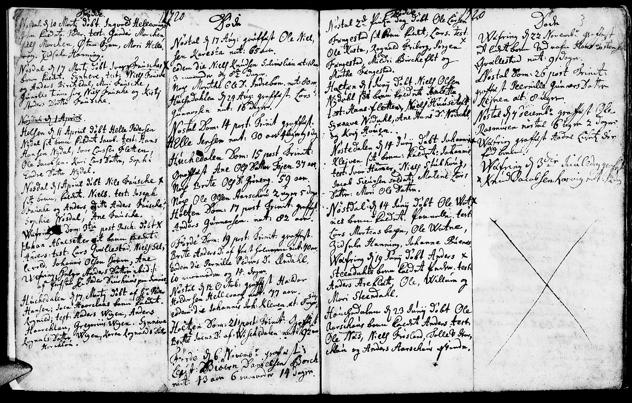 Førde sokneprestembete, AV/SAB-A-79901/H/Haa/Haaa/L0001: Parish register (official) no. A 1, 1720-1727, p. 3