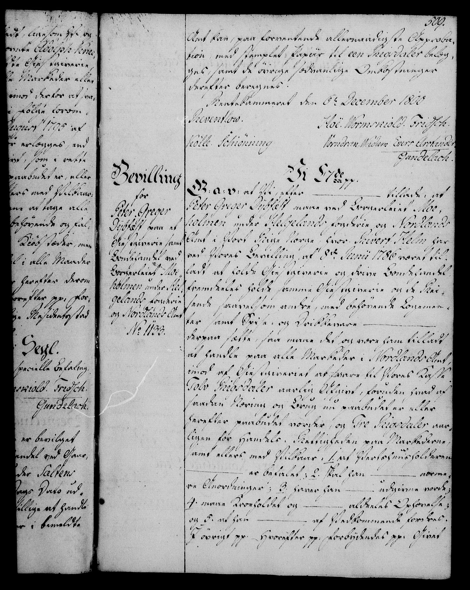 Rentekammeret, Kammerkanselliet, AV/RA-EA-3111/G/Gg/Gga/L0016: Norsk ekspedisjonsprotokoll med register (merket RK 53.16), 1794-1800, p. 509