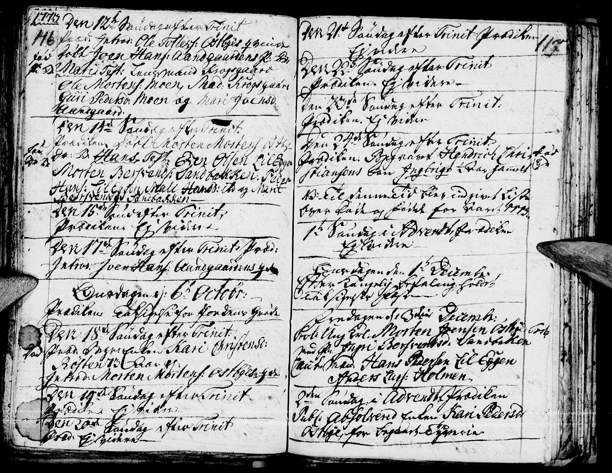 Tynset prestekontor, SAH/PREST-058/H/Ha/Haa/L0008: Parish register (official) no. 8, 1767-1778, p. 116-117