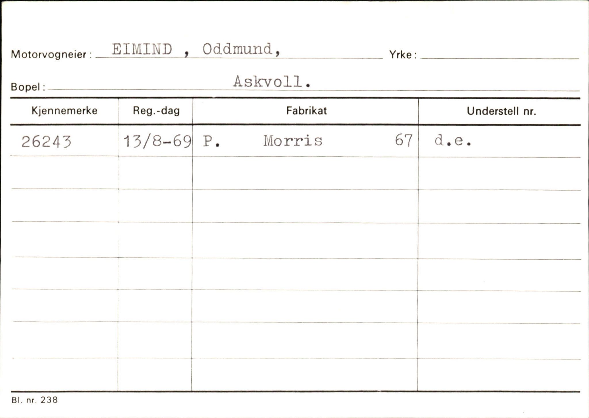 Statens vegvesen, Sogn og Fjordane vegkontor, AV/SAB-A-5301/4/F/L0132: Eigarregister Askvoll A-Å. Balestrand A-Å, 1945-1975, p. 195