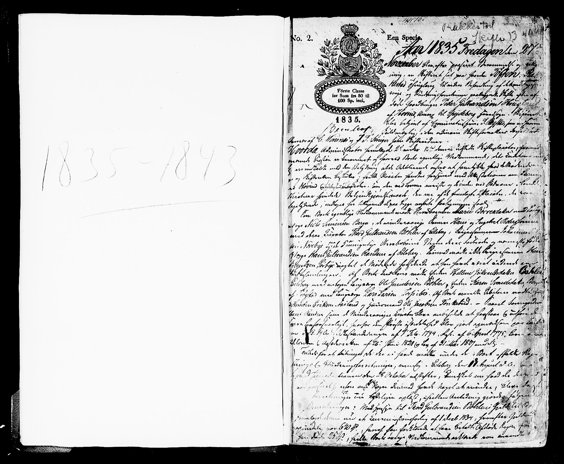 Rakkestad sorenskriveri, SAO/A-10686/H/Hd/L0001: Skifteforhandlingsprotokoller, 1835-1843, p. 0b-1a