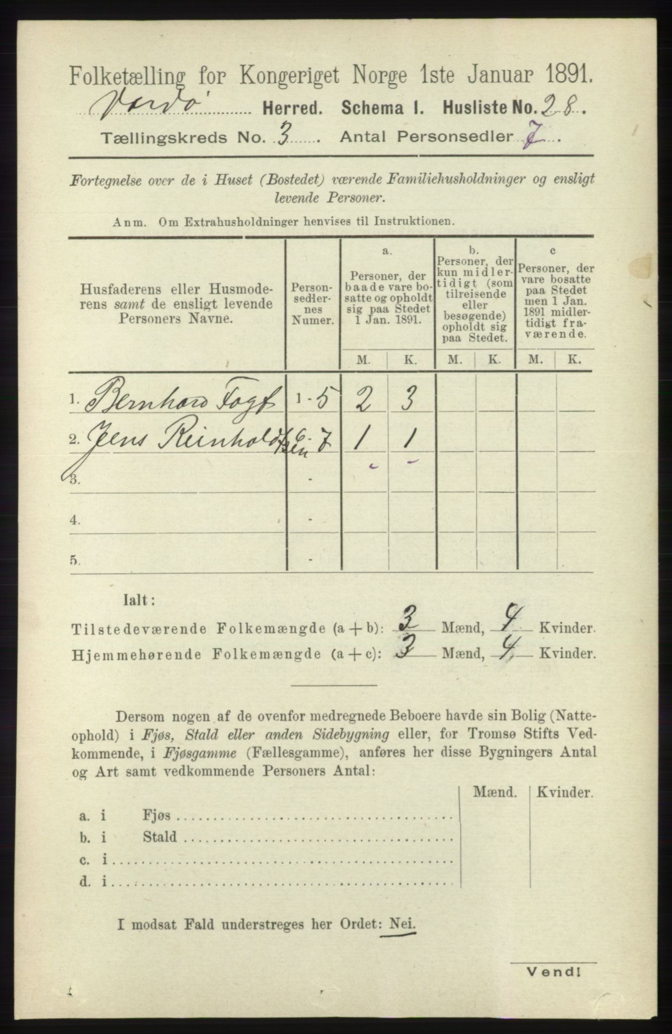 RA, 1891 census for 2028 Vardø, 1891, p. 808