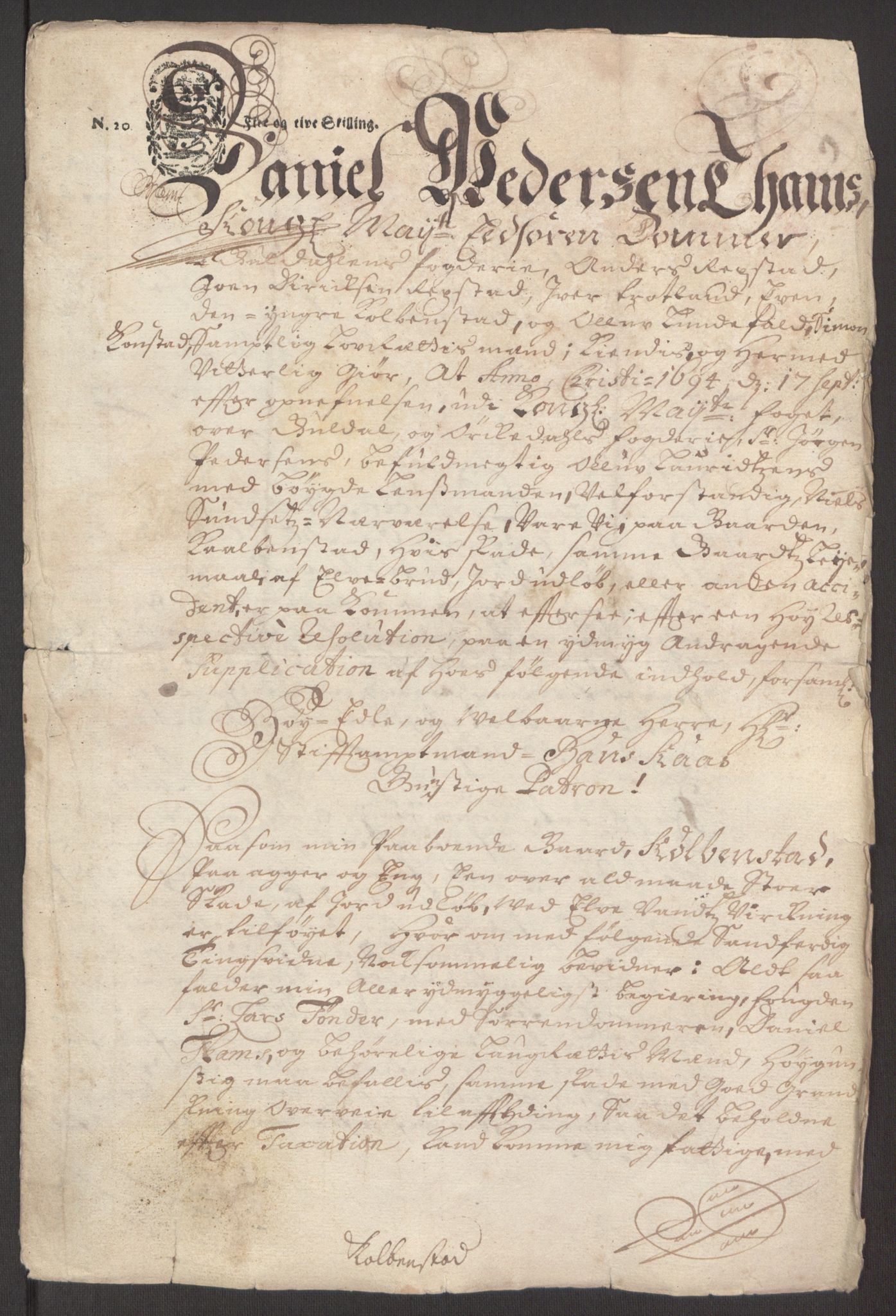 Rentekammeret inntil 1814, Reviderte regnskaper, Fogderegnskap, AV/RA-EA-4092/R60/L3945: Fogderegnskap Orkdal og Gauldal, 1695, p. 418