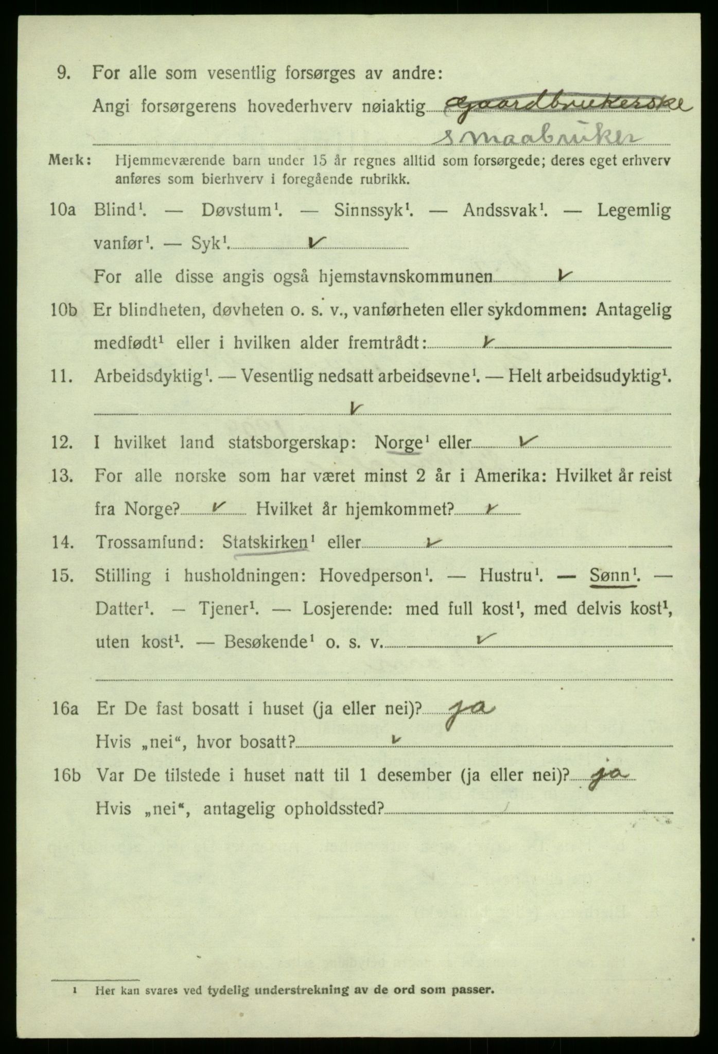 SAB, 1920 census for Leikanger, 1920, p. 4593