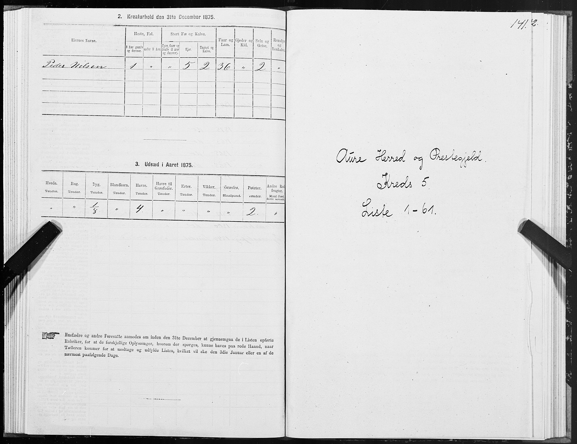 SAT, 1875 census for 1569P Aure, 1875, p. 4141