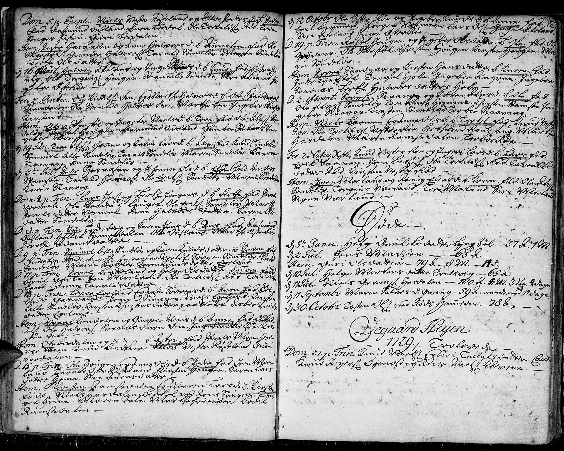 Gjerstad sokneprestkontor, SAK/1111-0014/F/Fa/Faa/L0002: Parish register (official) no. A 2, 1717-1779, p. 38