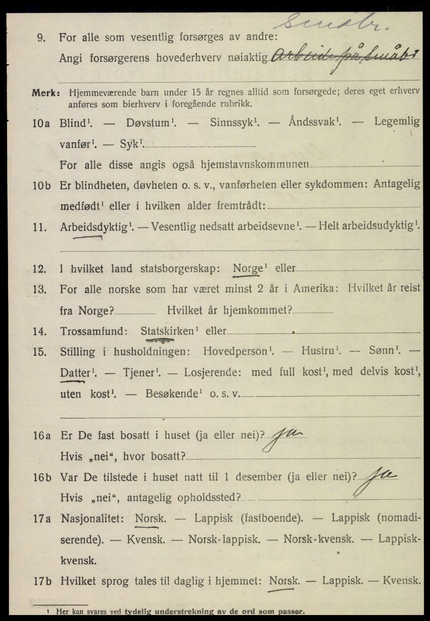 SAT, 1920 census for Verran, 1920, p. 2843