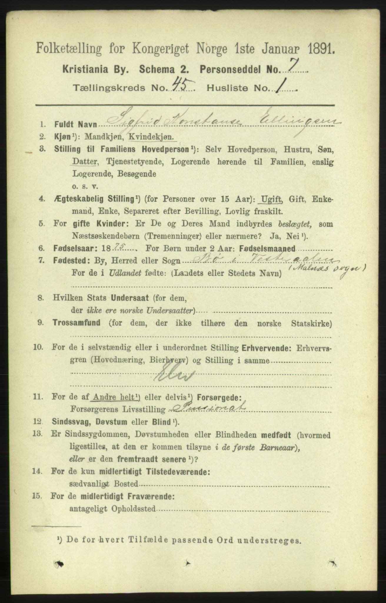 RA, 1891 census for 0301 Kristiania, 1891, p. 27512