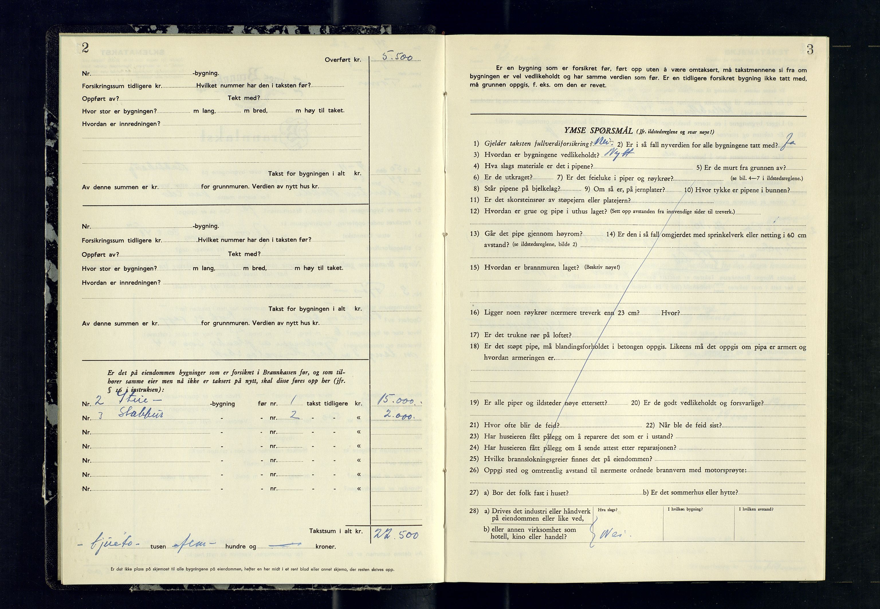 Skjervøy lensmannskontor, AV/SATØ-SATØ-63/F/Fu/Fub/L0275: Branntakstprotokoll (S), 1950-1951, p. 2-3