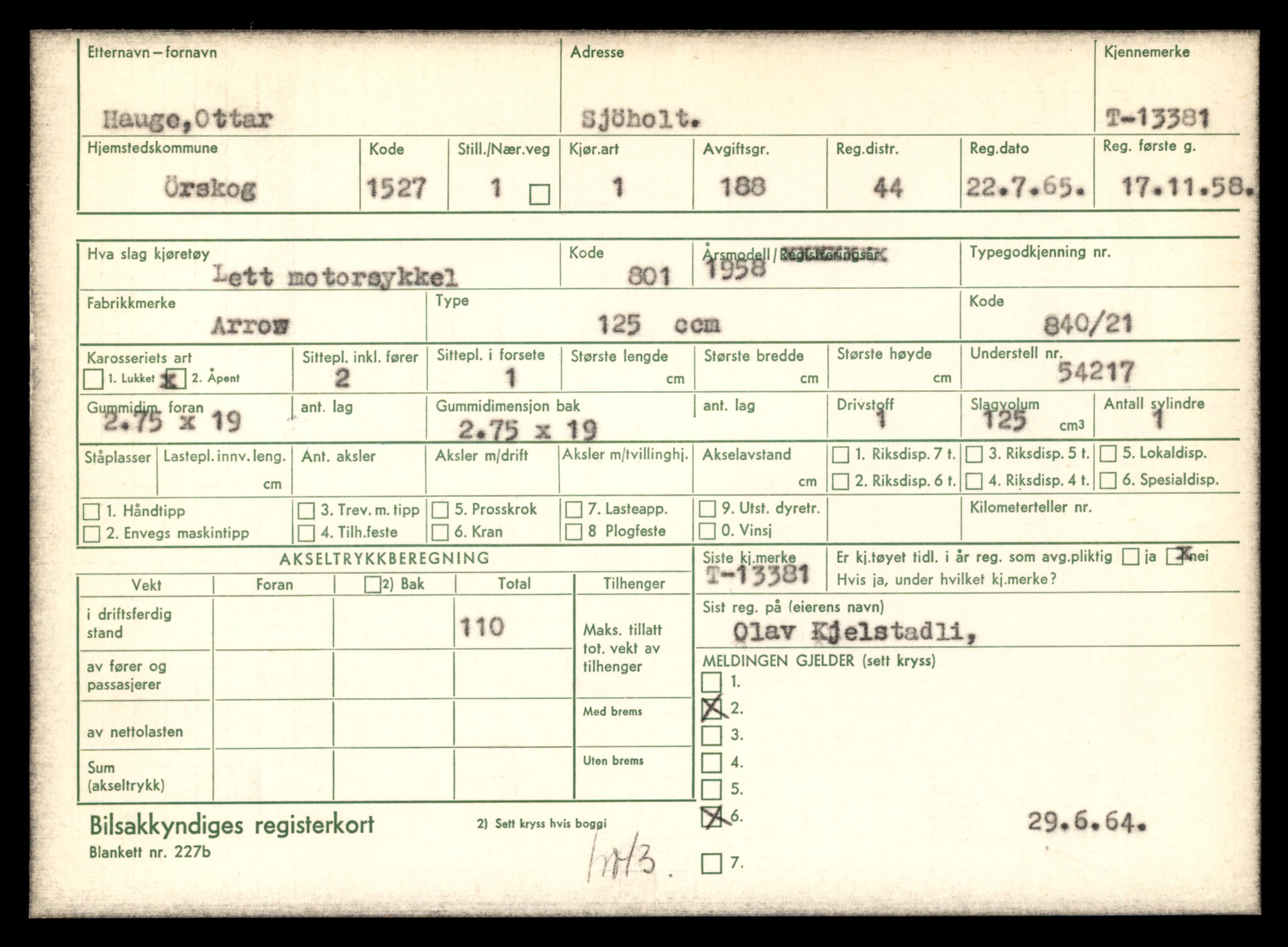 Møre og Romsdal vegkontor - Ålesund trafikkstasjon, AV/SAT-A-4099/F/Fe/L0039: Registreringskort for kjøretøy T 13361 - T 13530, 1927-1998, p. 329