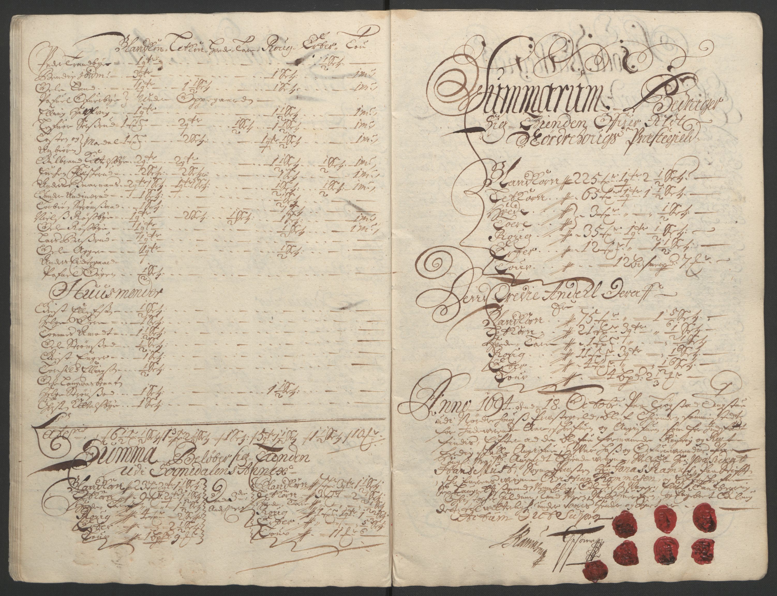 Rentekammeret inntil 1814, Reviderte regnskaper, Fogderegnskap, AV/RA-EA-4092/R22/L1451: Fogderegnskap Ringerike, Hallingdal og Buskerud, 1694, p. 268