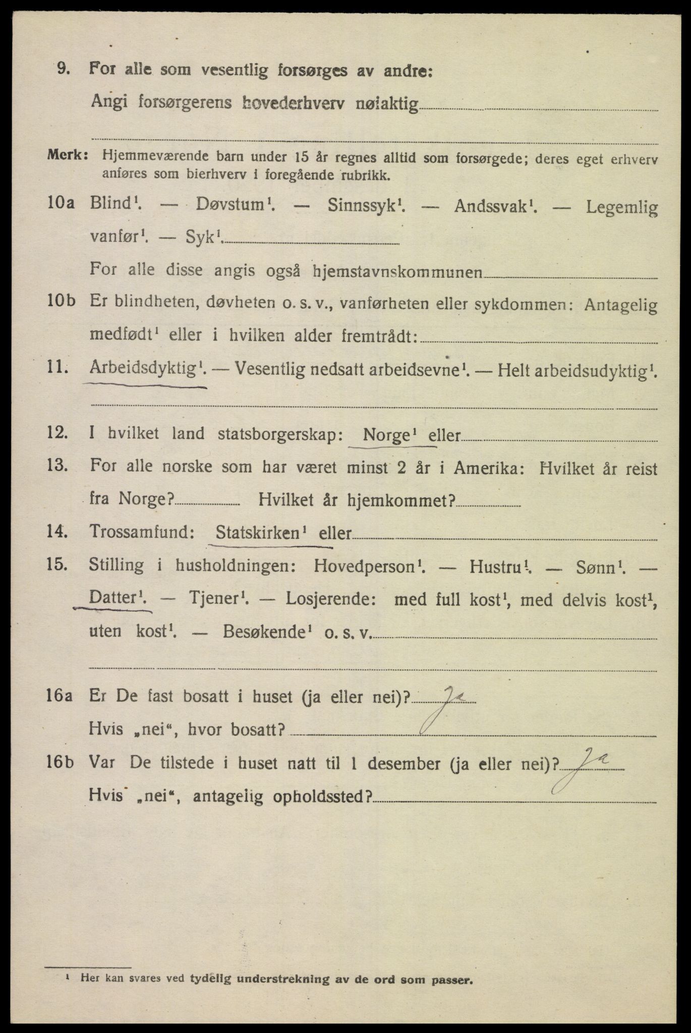 SAK, 1920 census for Finsland, 1920, p. 1581