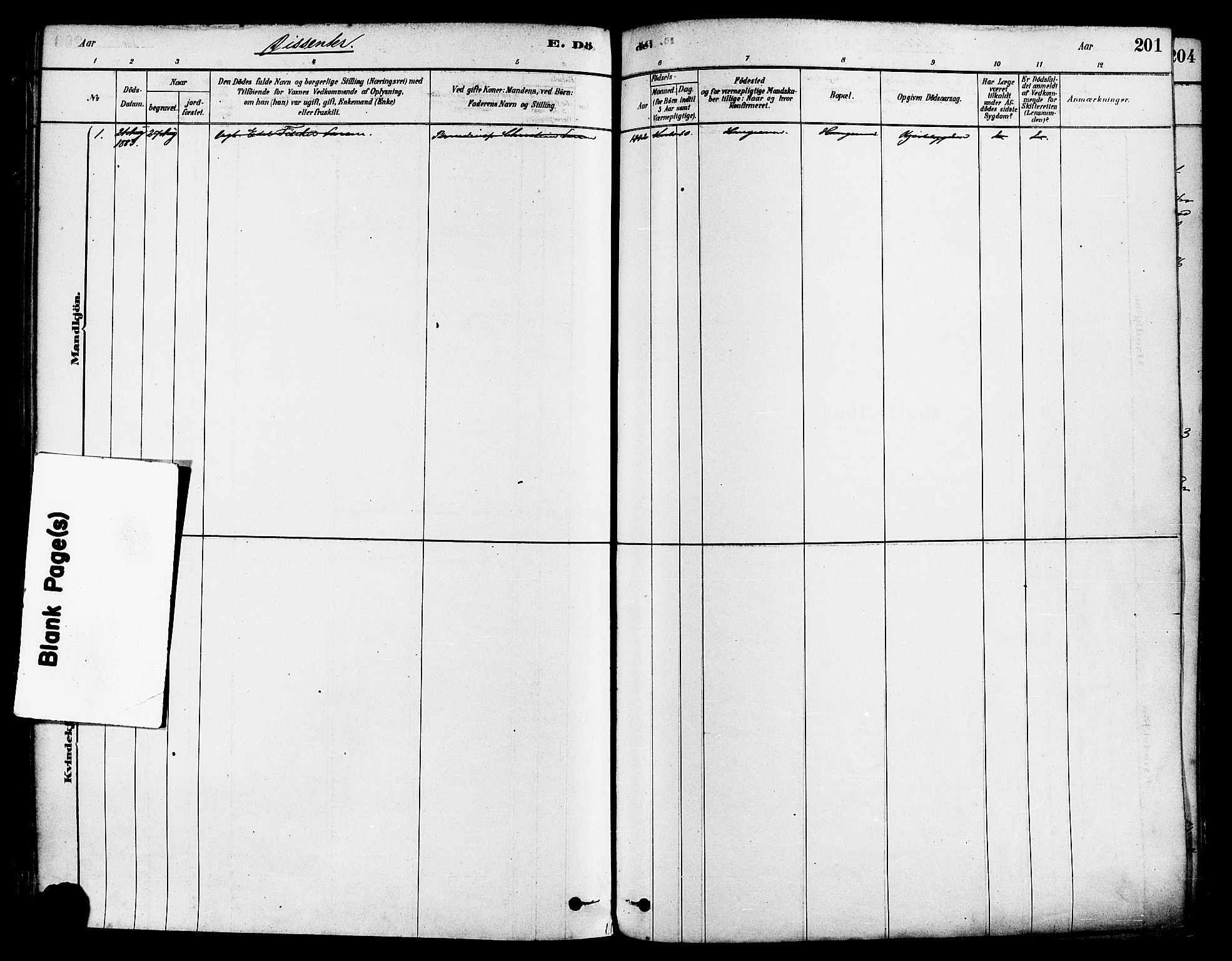 Haugesund sokneprestkontor, AV/SAST-A -101863/H/Ha/Haa/L0001: Parish register (official) no. A 1, 1878-1885, p. 201