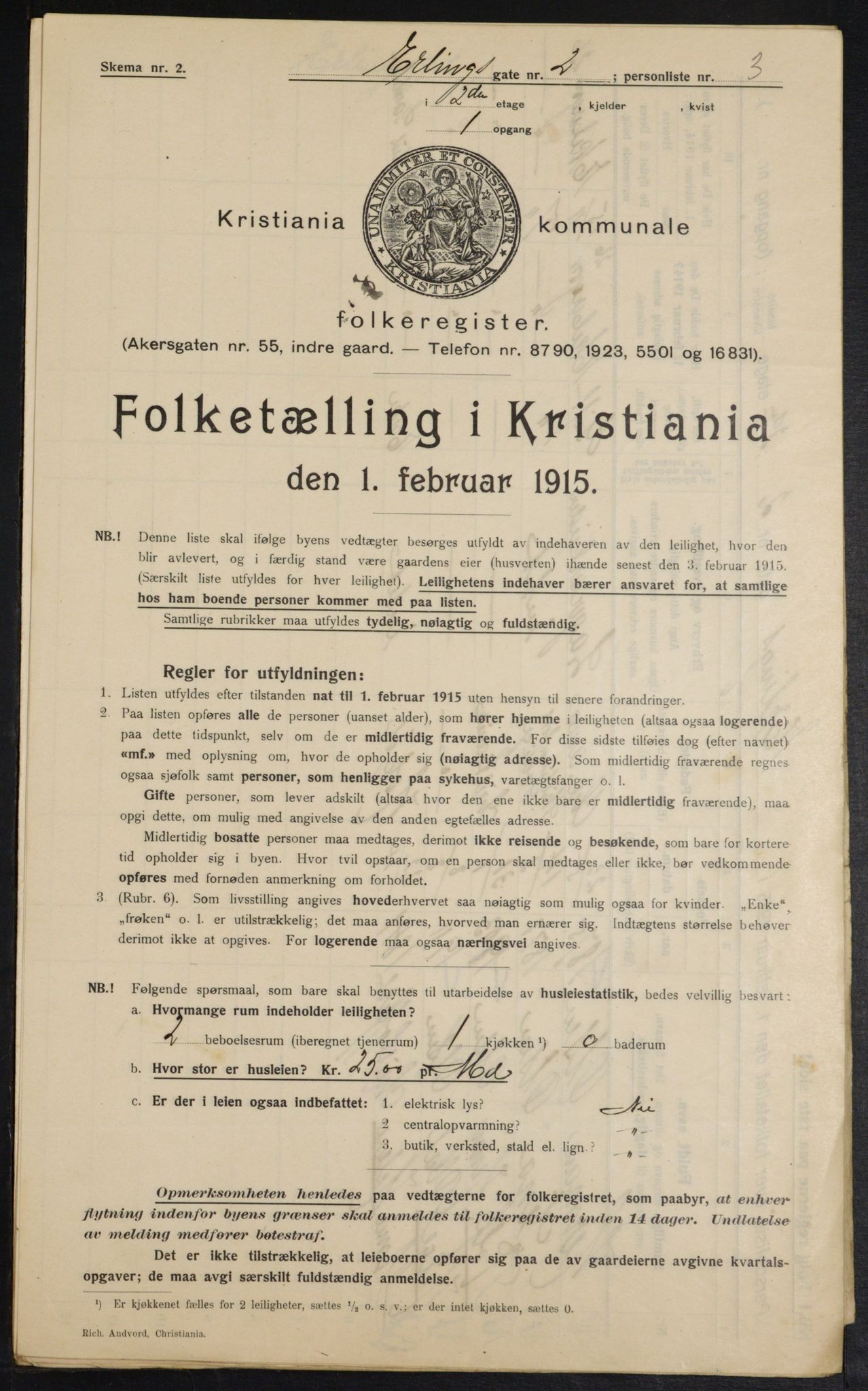 OBA, Municipal Census 1915 for Kristiania, 1915, p. 21558