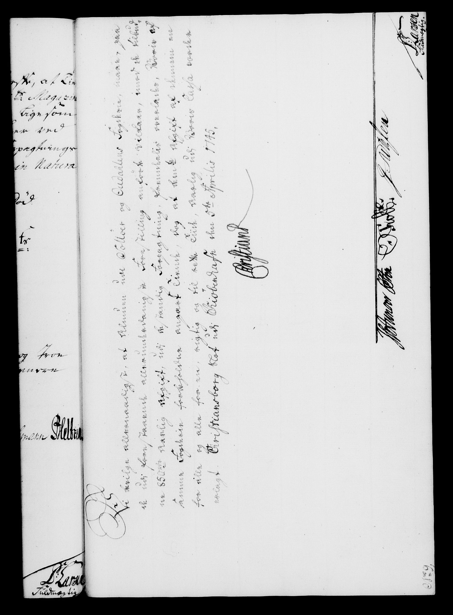 Rentekammeret, Kammerkanselliet, RA/EA-3111/G/Gf/Gfa/L0028: Norsk relasjons- og resolusjonsprotokoll (merket RK 52.28), 1745-1746, p. 222