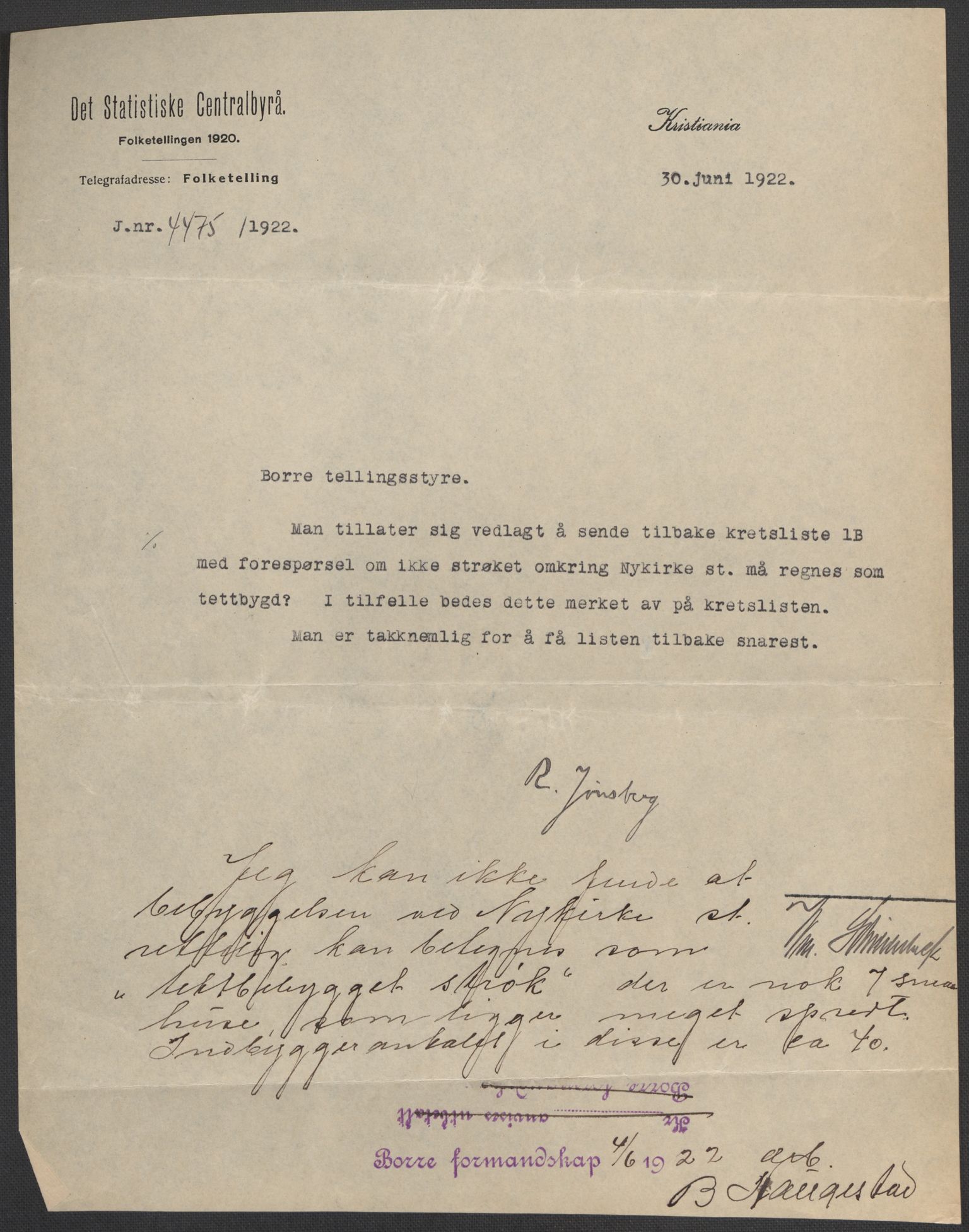 SAKO, 1920 census for Borre, 1920, p. 2