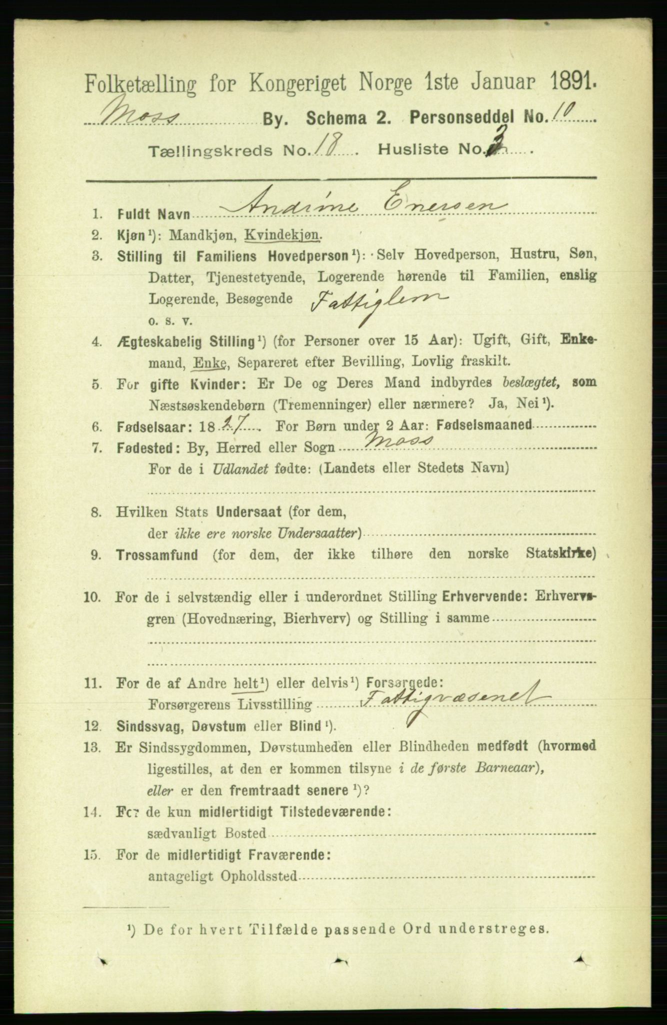 RA, 1891 census for 0104 Moss, 1891, p. 8208