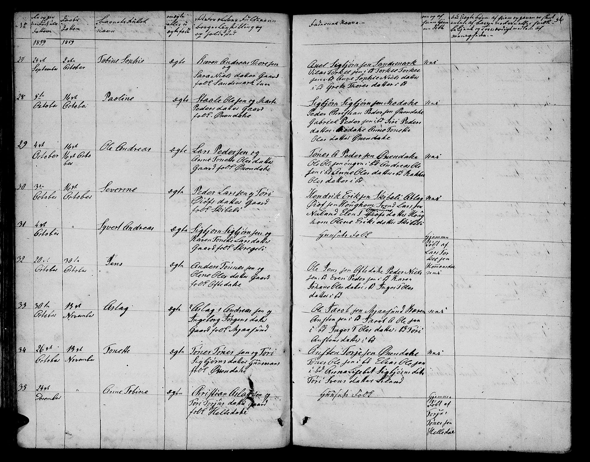 Bakke sokneprestkontor, SAK/1111-0002/F/Fb/Fba/L0001: Parish register (copy) no. B 1, 1849-1879, p. 56